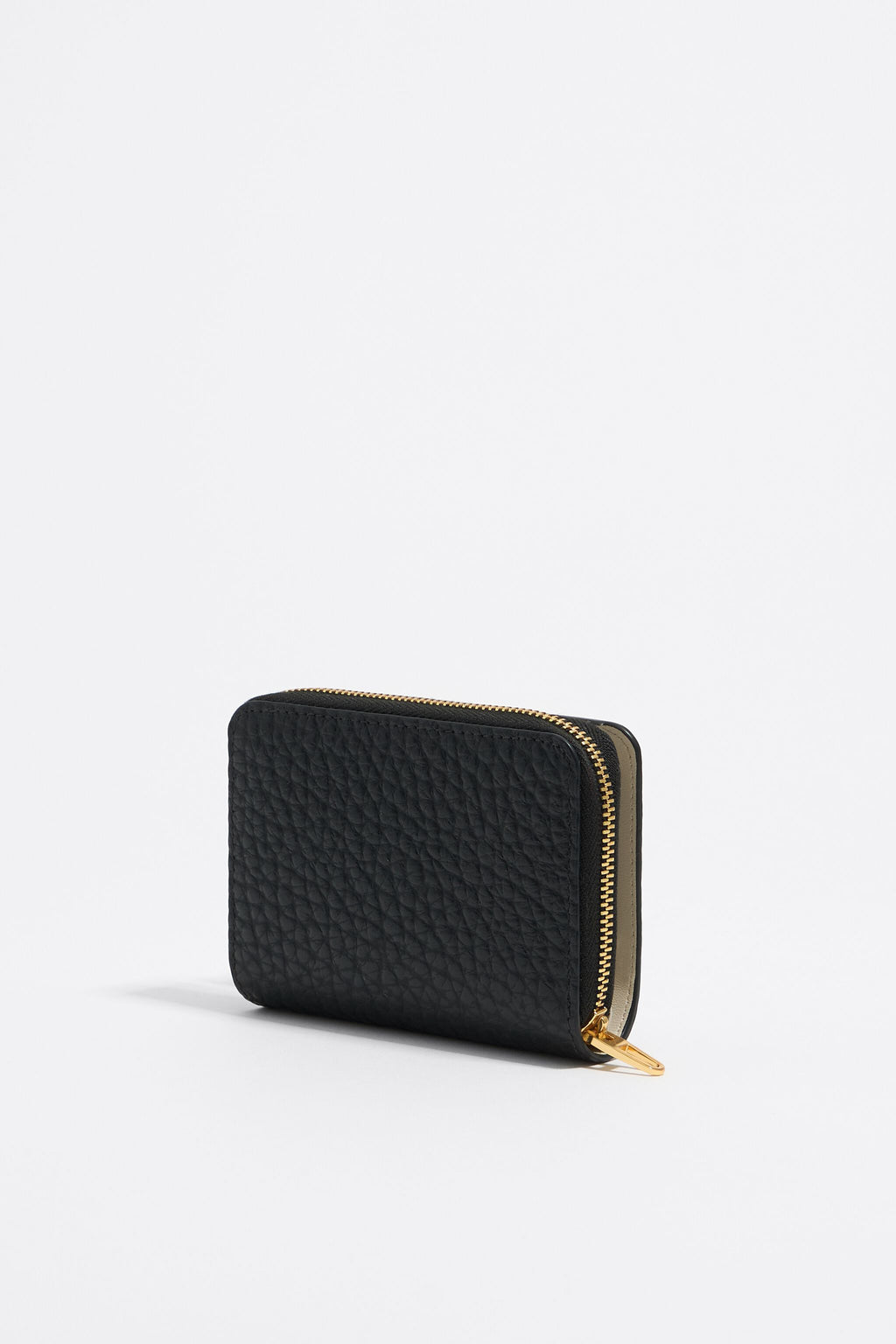 Black leather flap purse