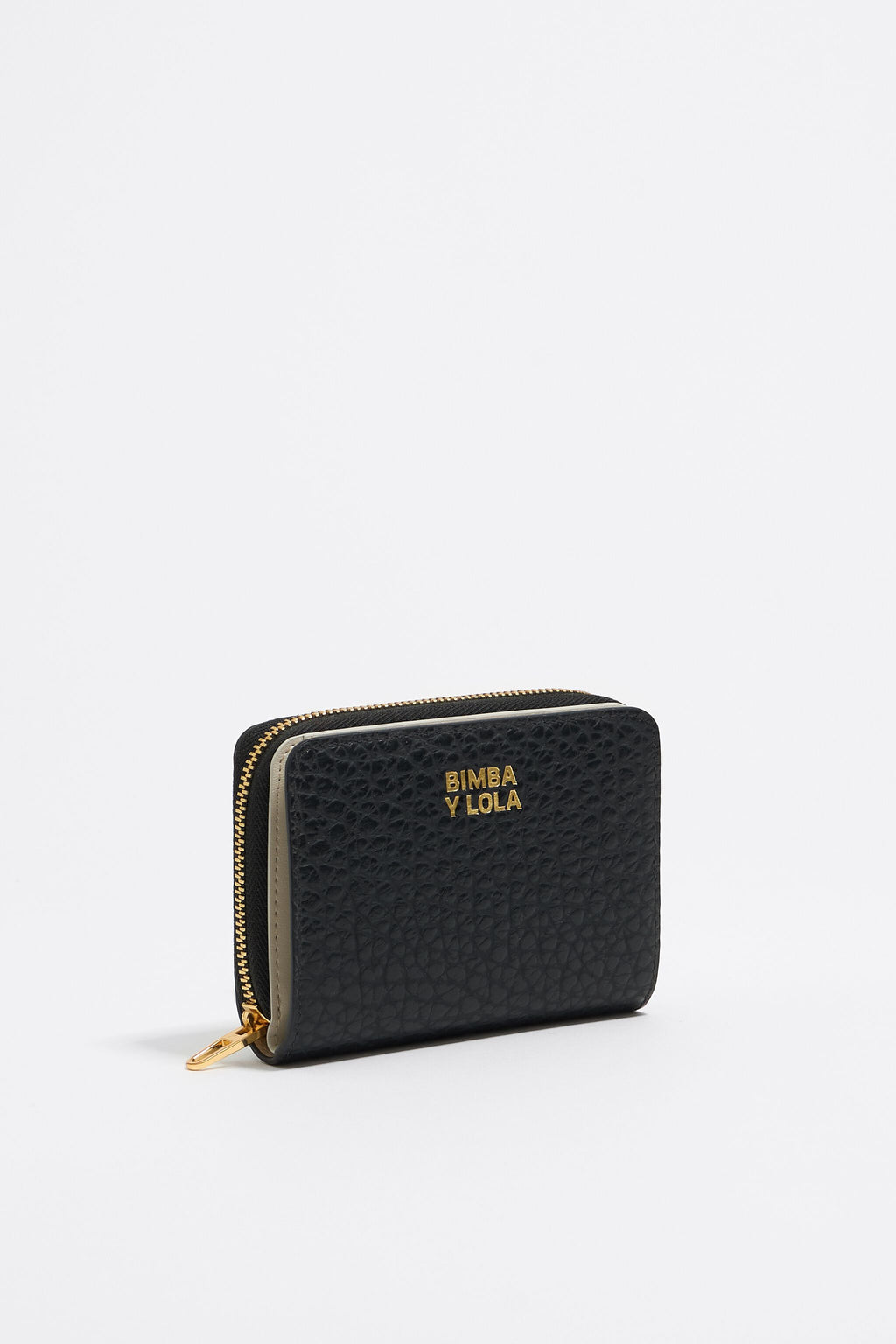 Black leather flap purse