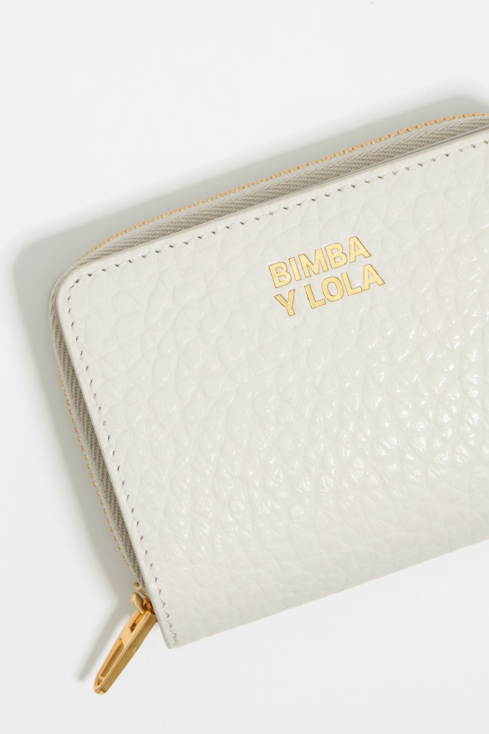 Off-white leather flap purse