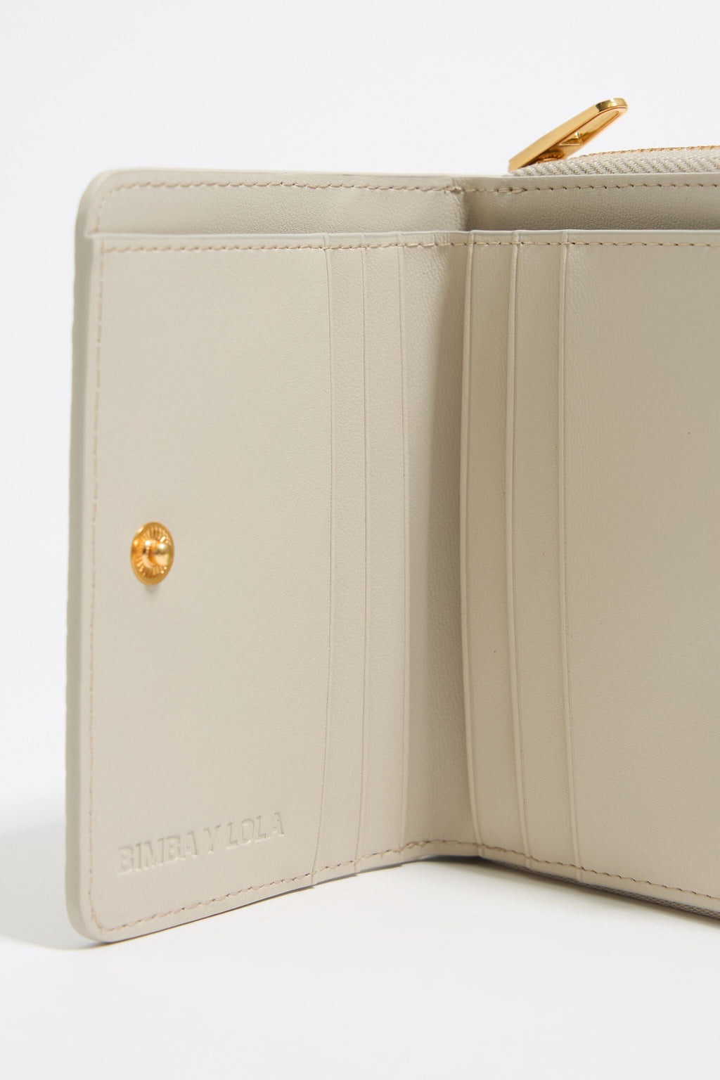 Off-white leather flap purse