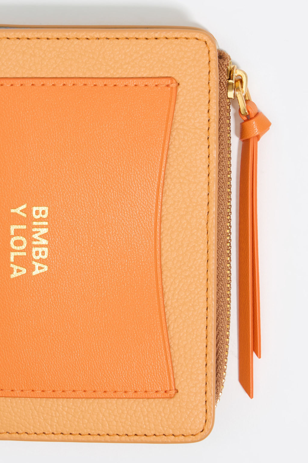 Peach leather purse