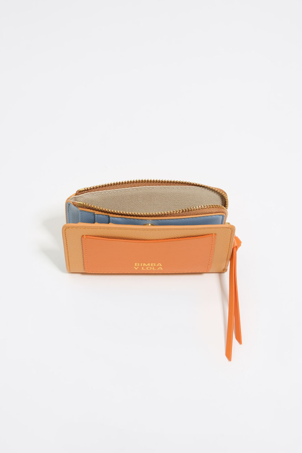 Peach leather purse