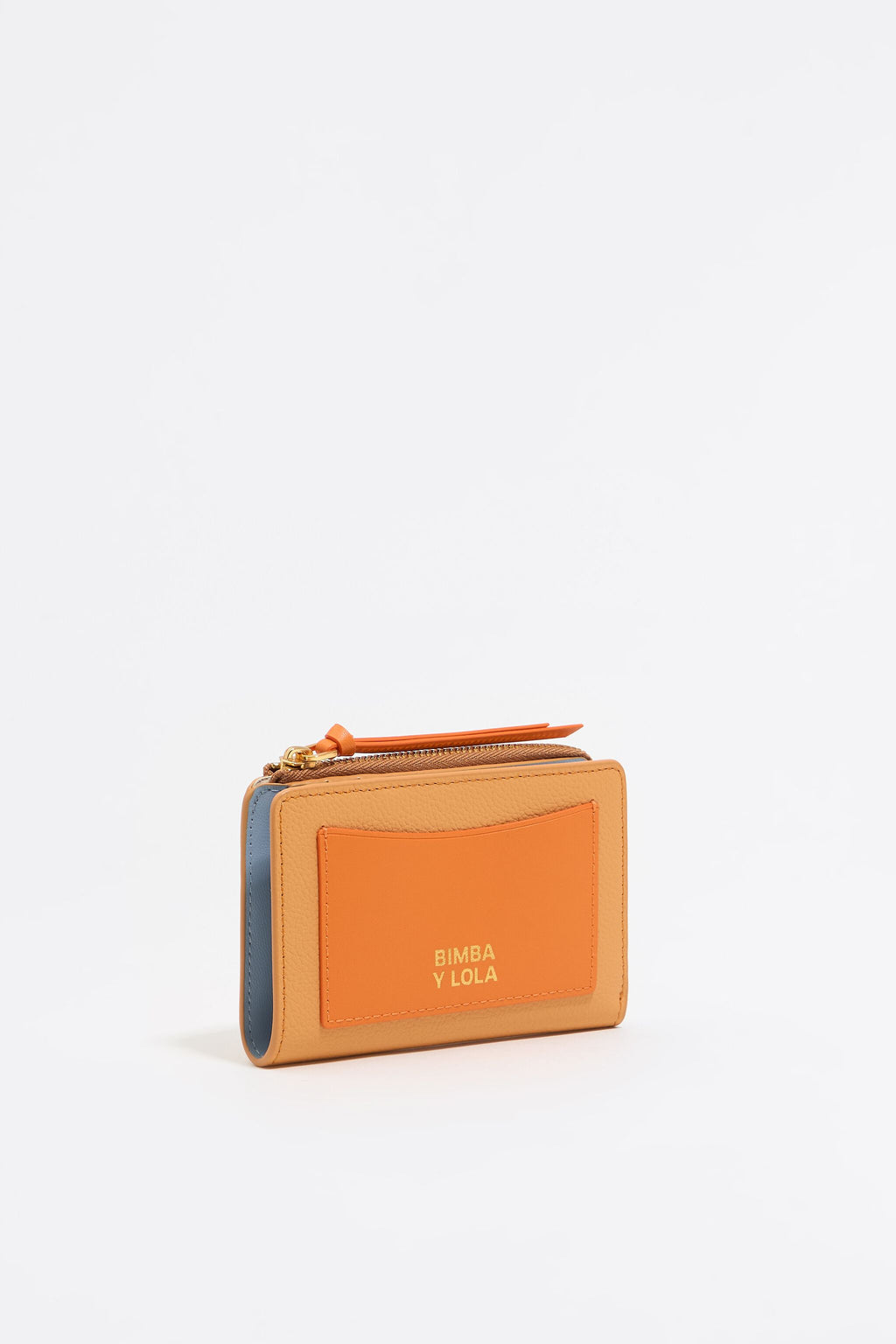Peach leather purse