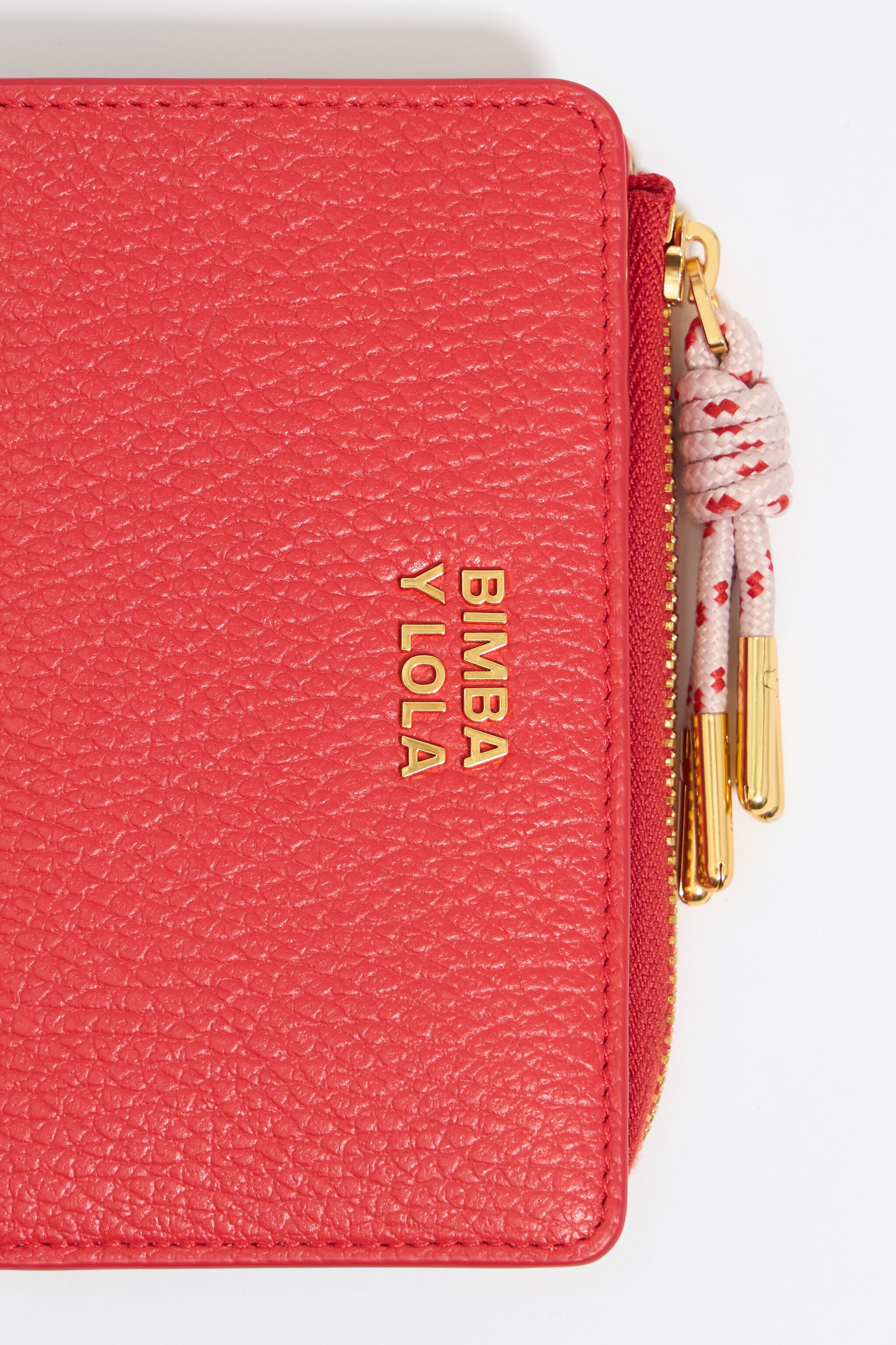 Poppy red leather purse