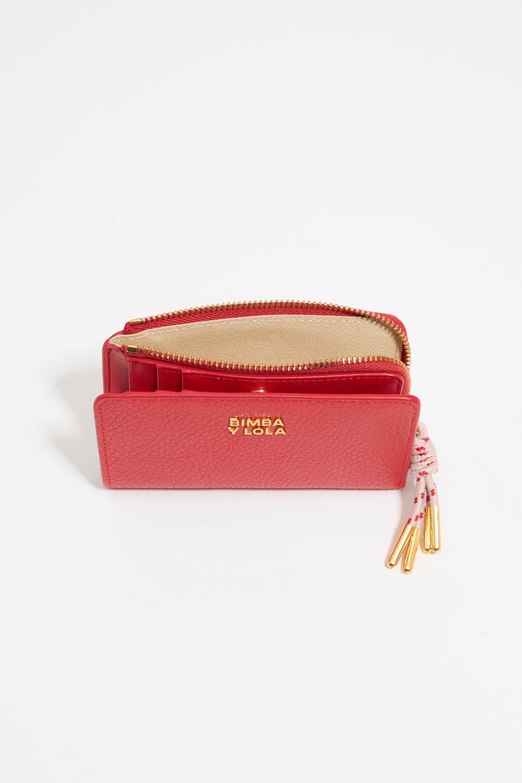 Poppy red leather purse