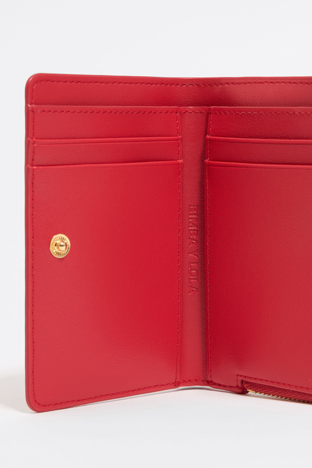 Poppy red leather purse