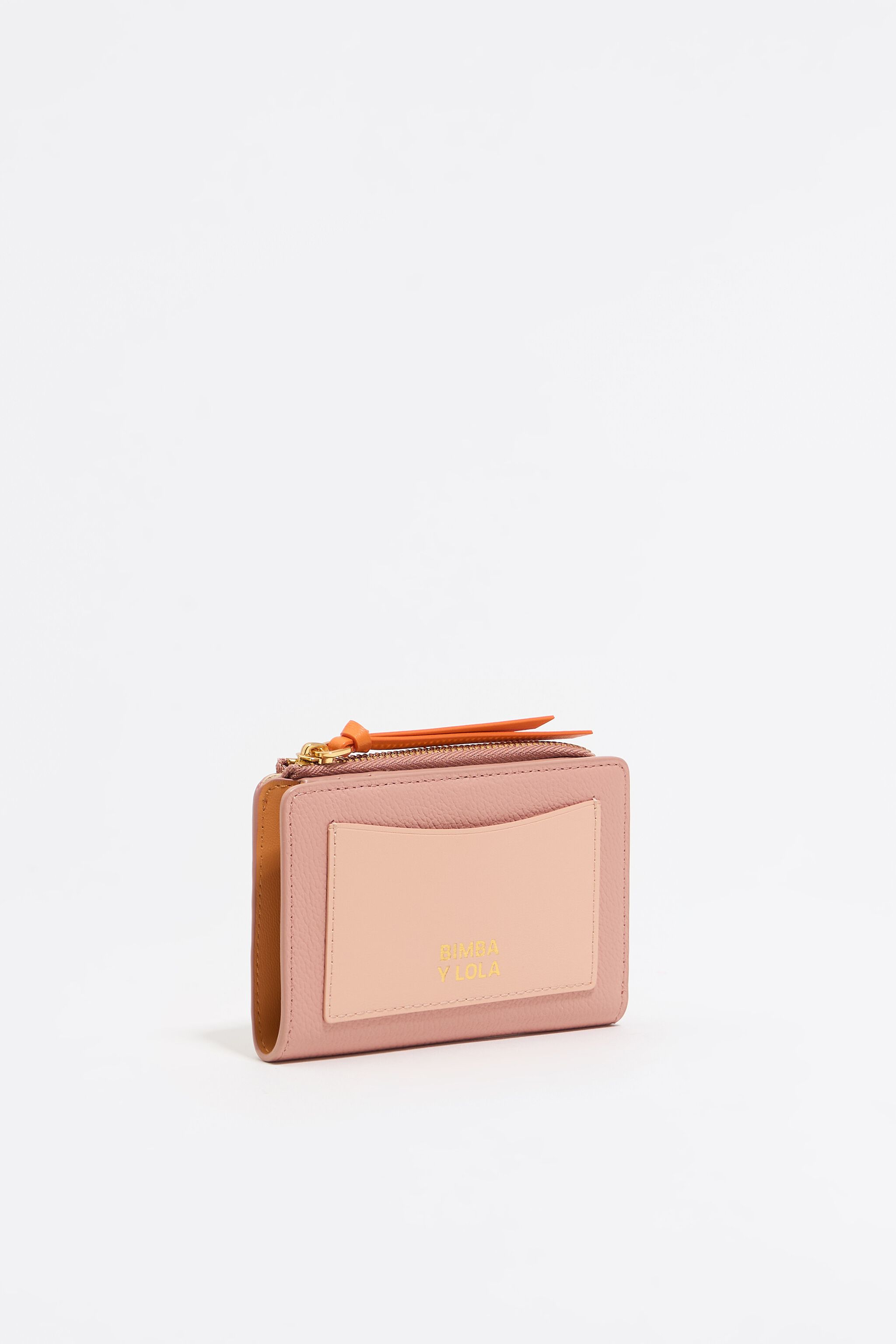 Pink leather purse