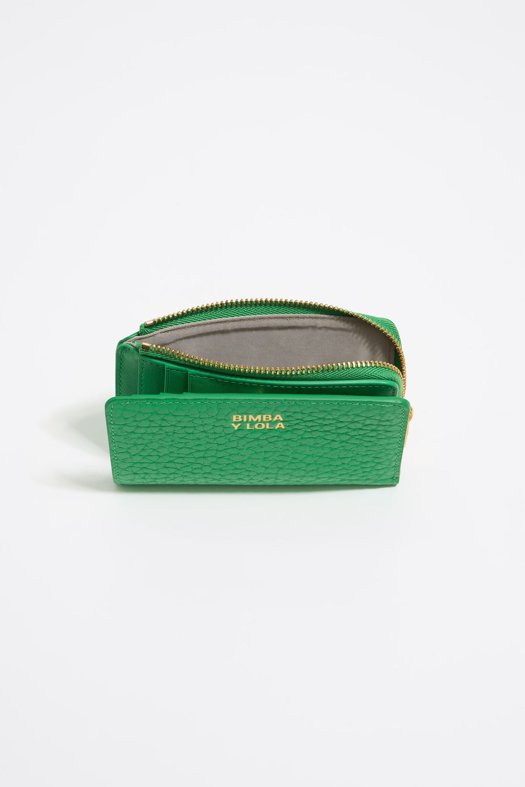 Green leather purse