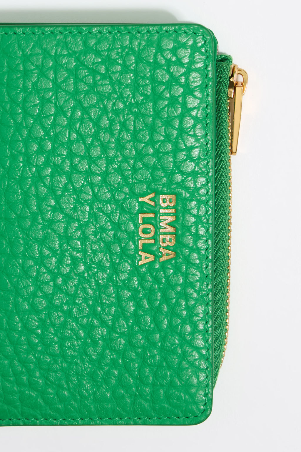 Green leather purse