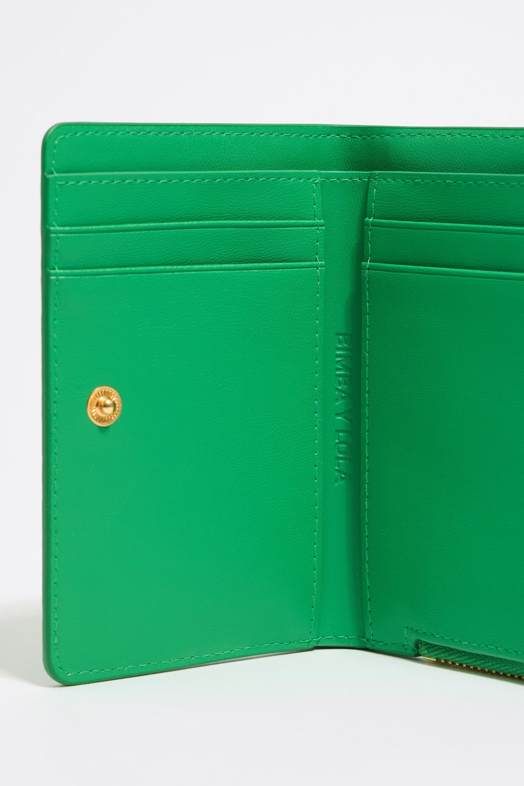 Green leather purse