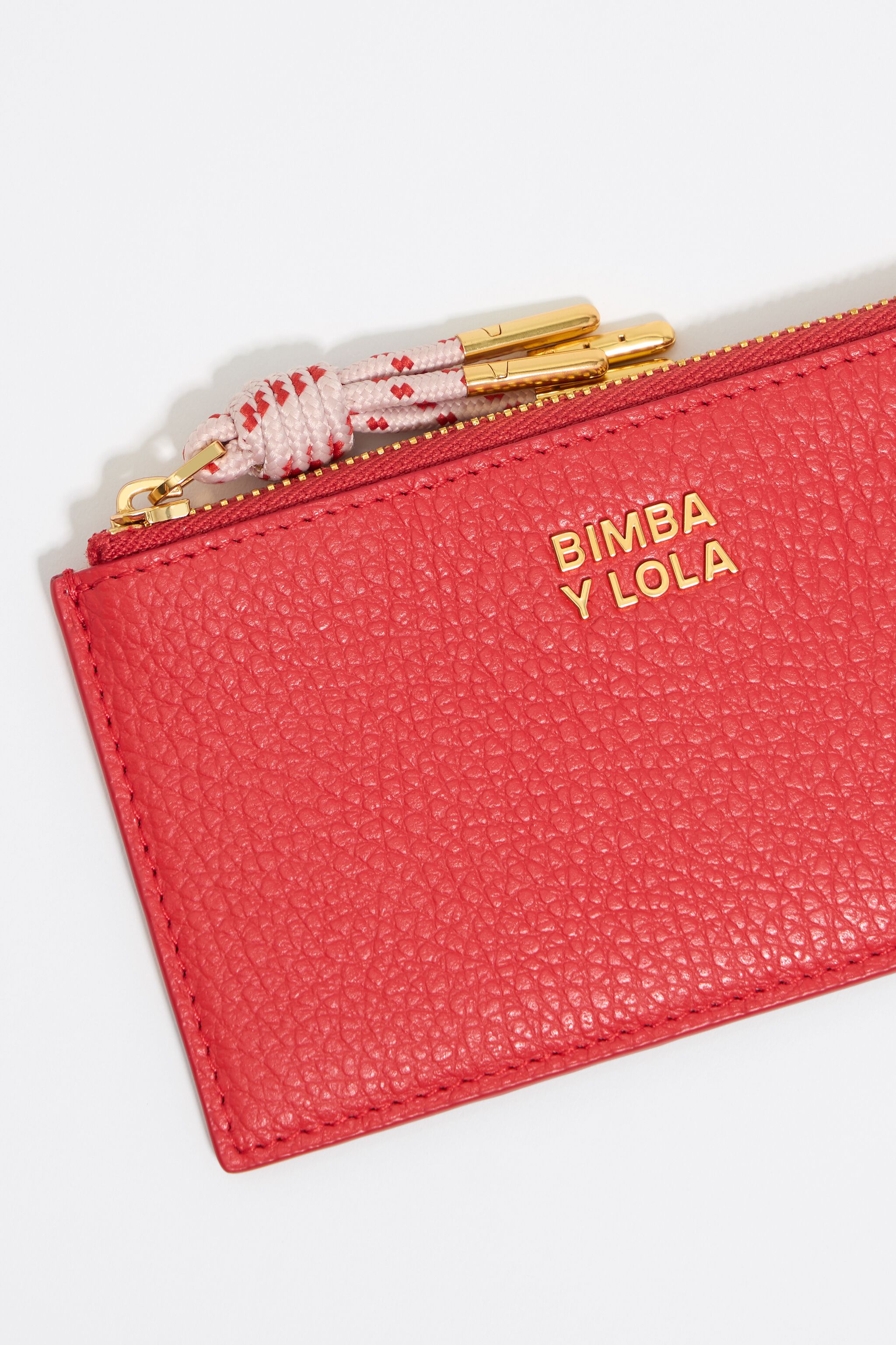 Poppy red leather purse