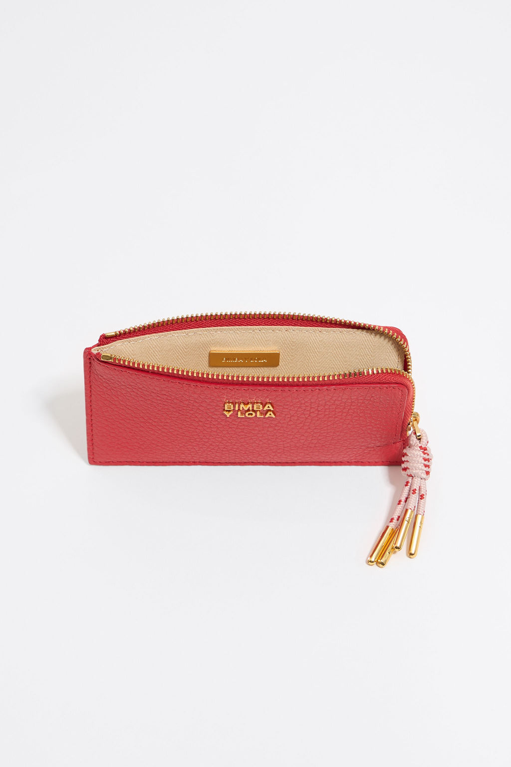 Poppy red leather purse