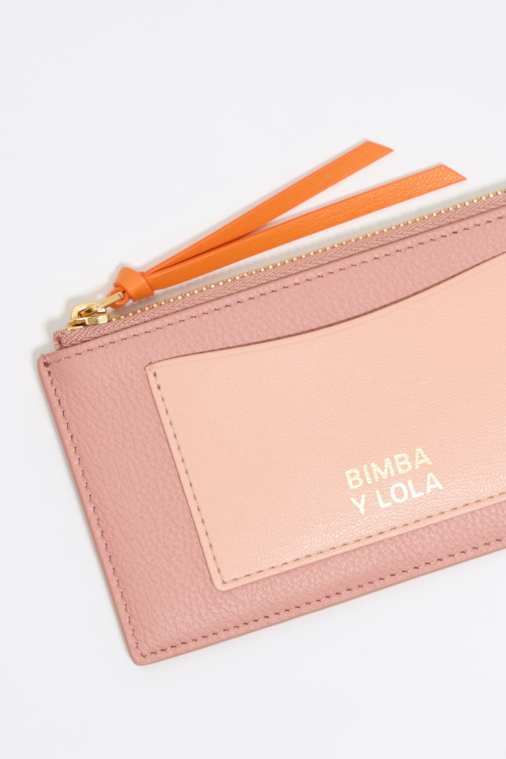 Pink leather card holder/coin purse