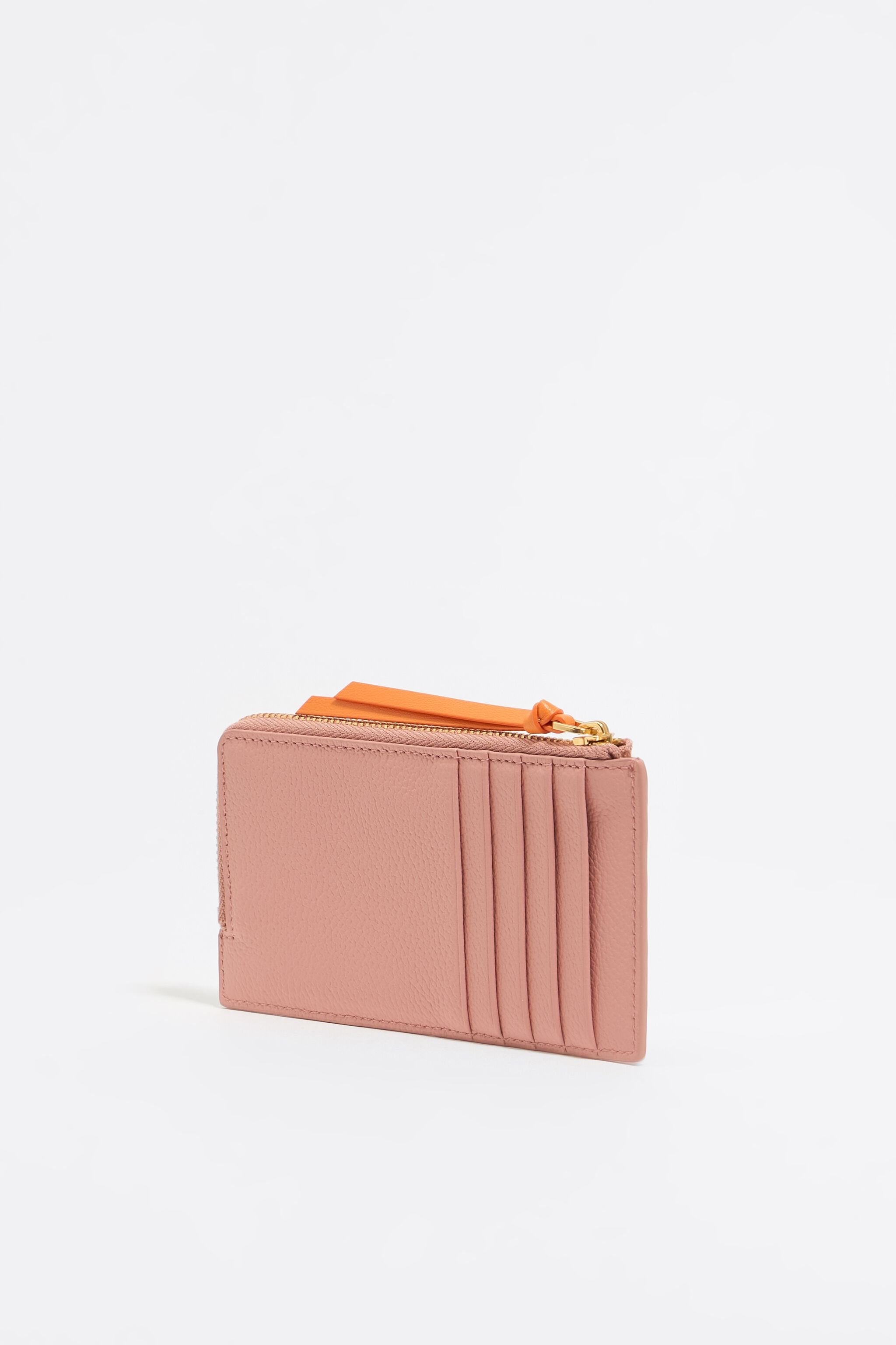 Pink leather card holder/coin purse