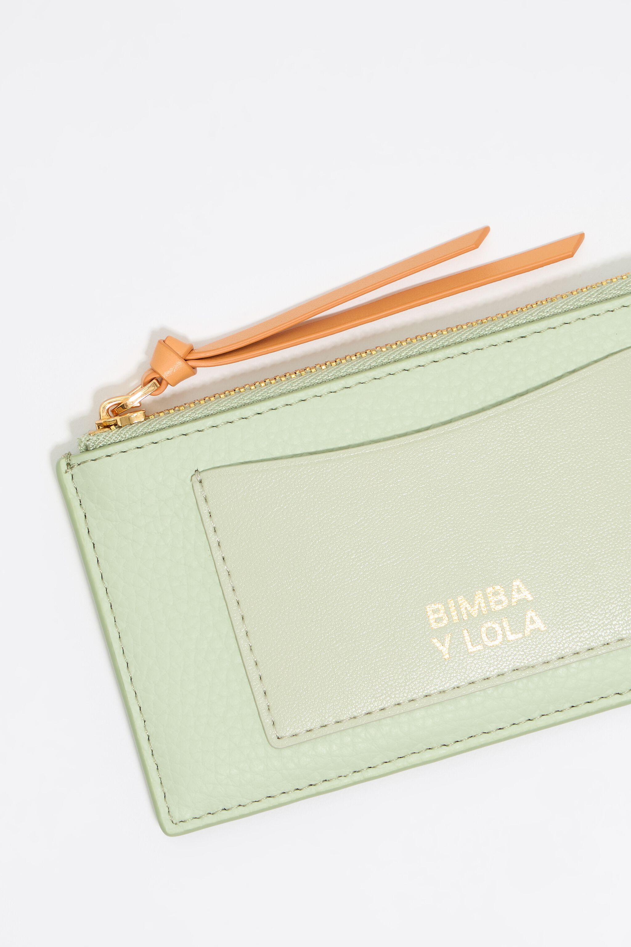 Pastel green leather coin purse/card holder