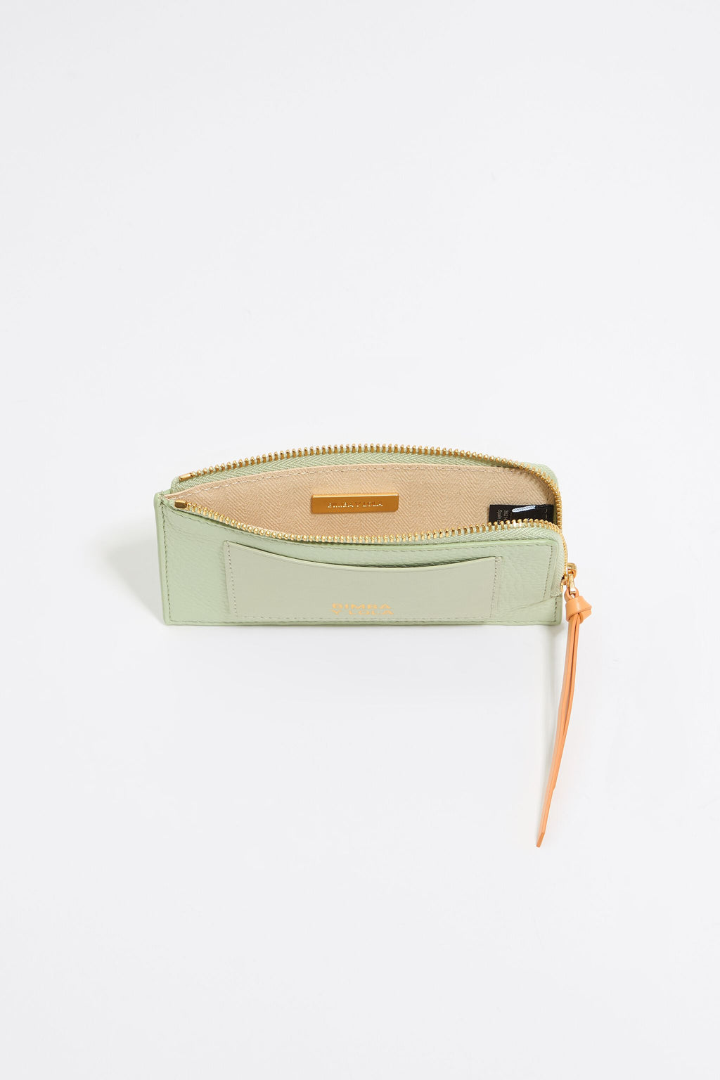 Pastel green leather coin purse/card holder