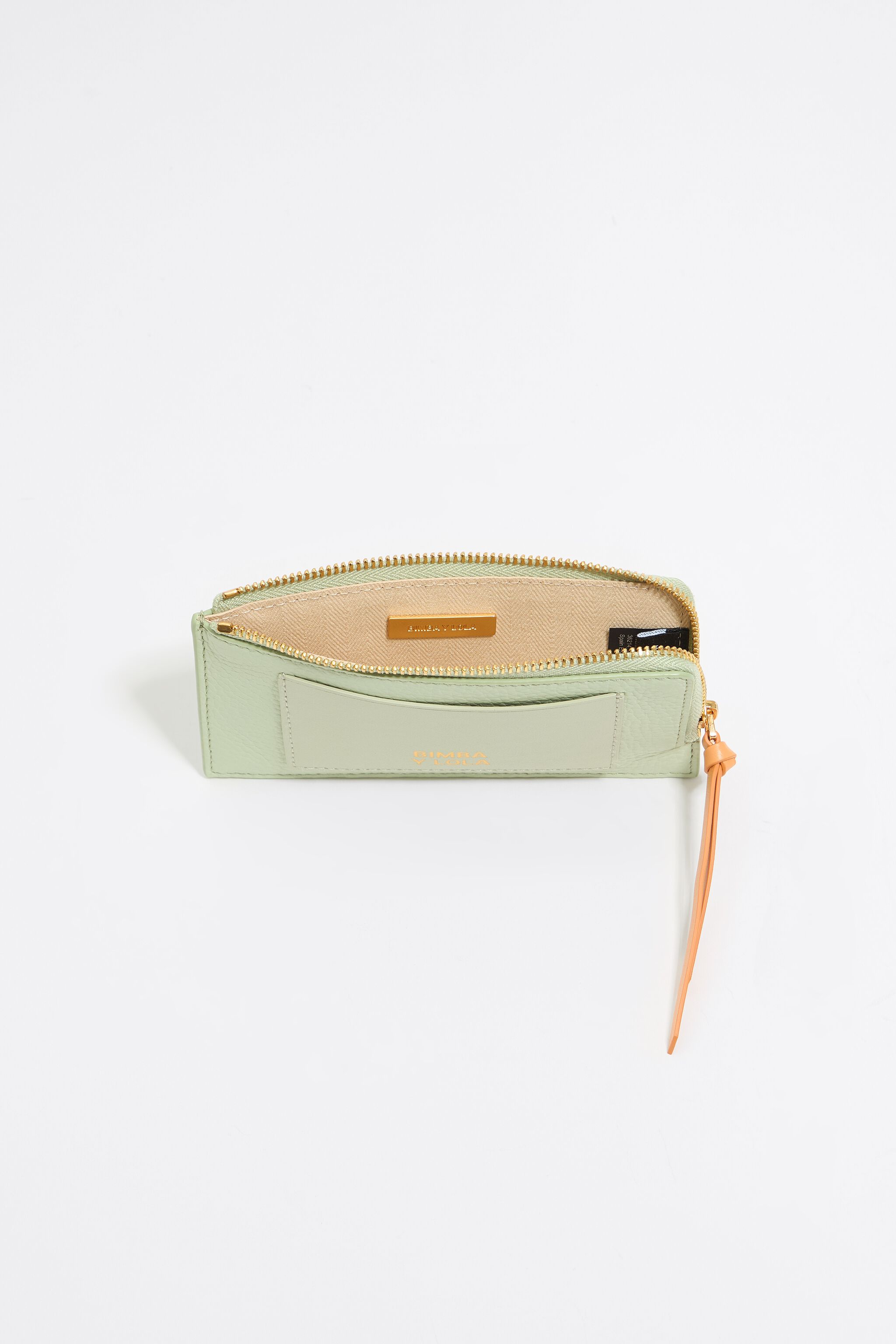 Pastel green leather coin purse/card holder