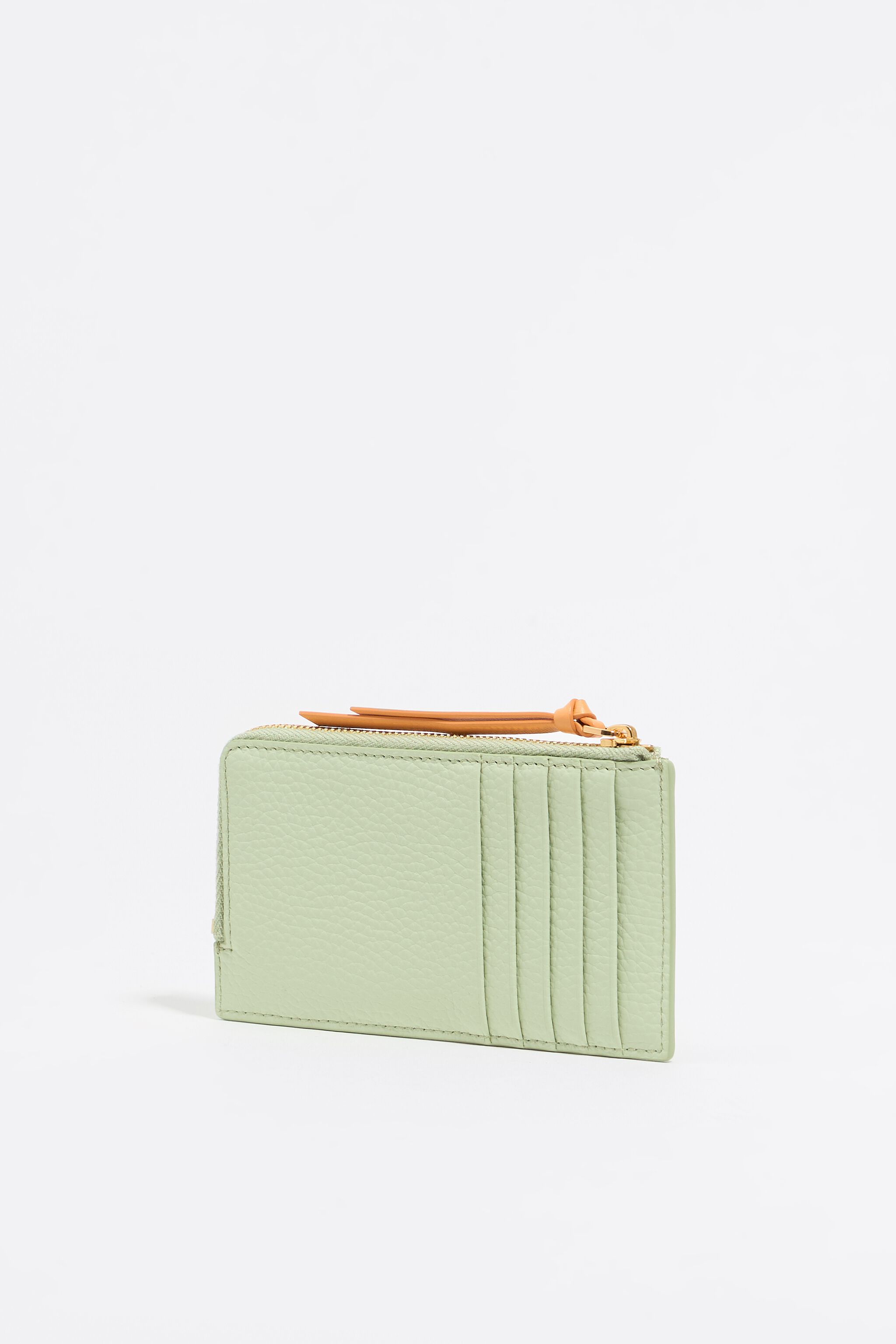 Pastel green leather coin purse/card holder