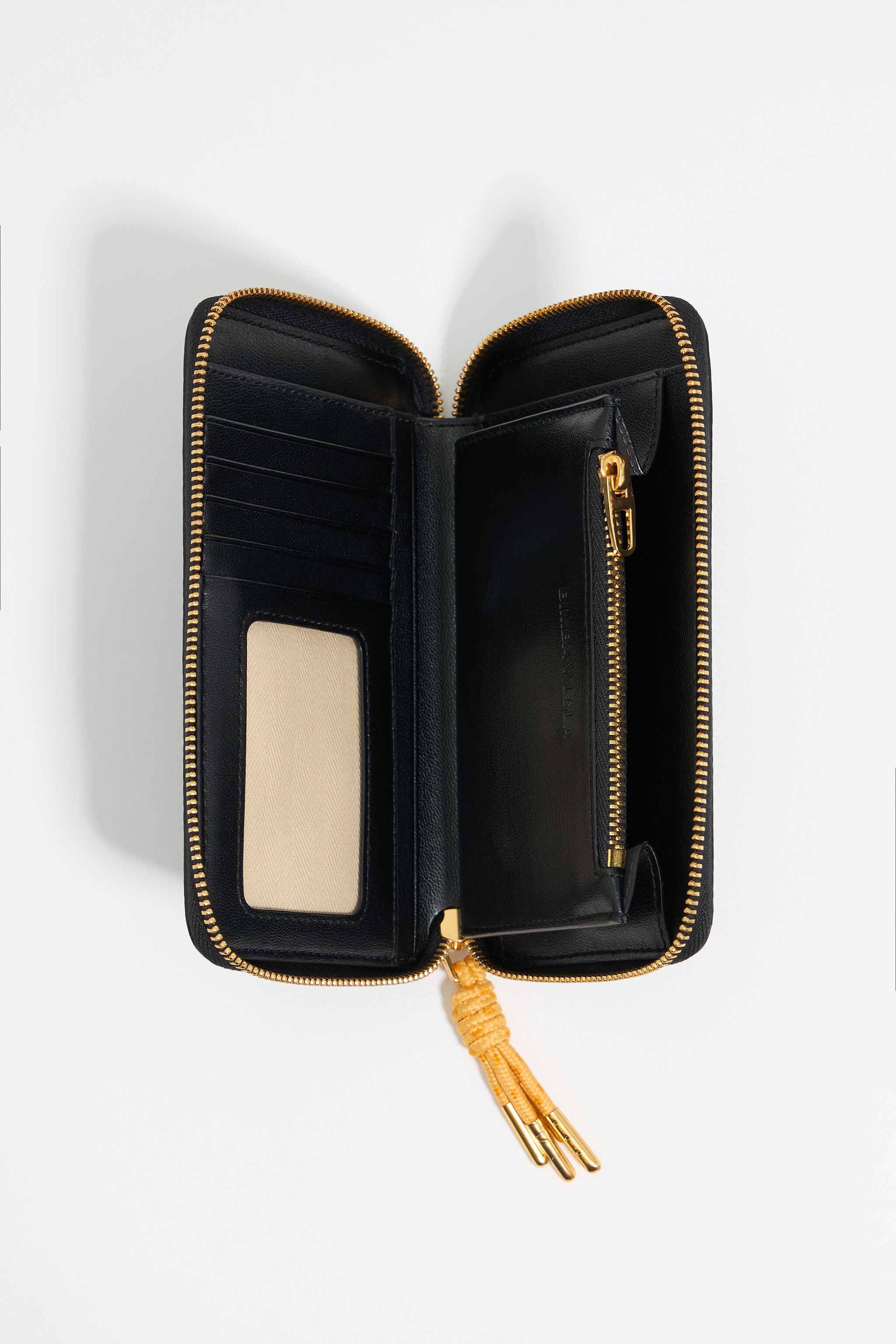 Black leather horizontal wallet