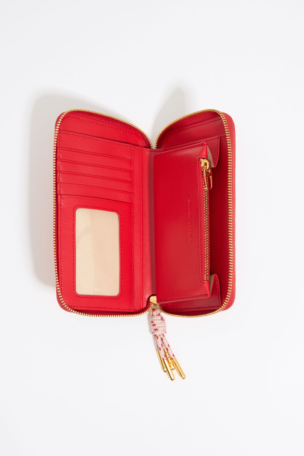 Poppy red leather horizontal wallet