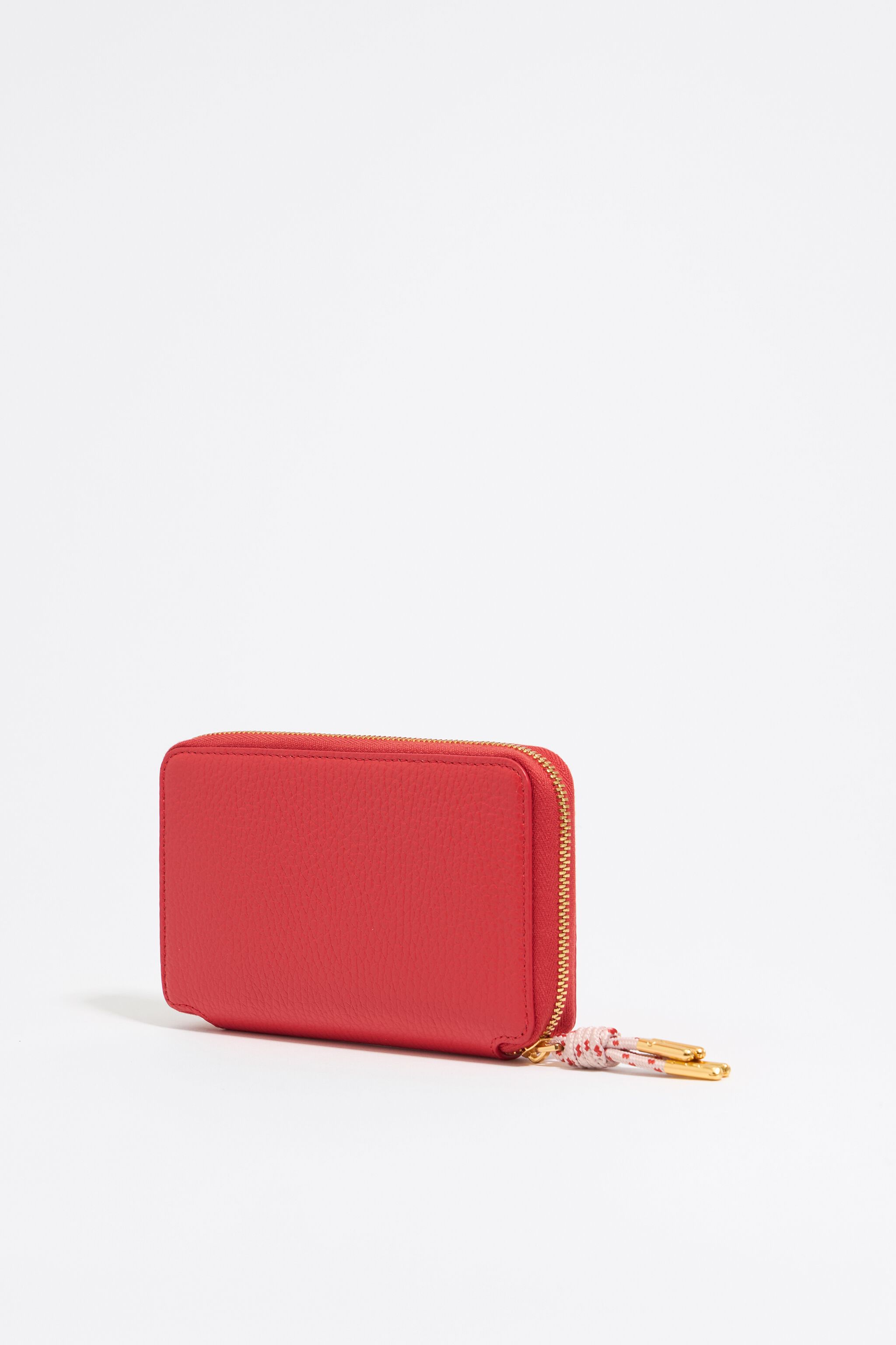 Poppy red leather horizontal wallet