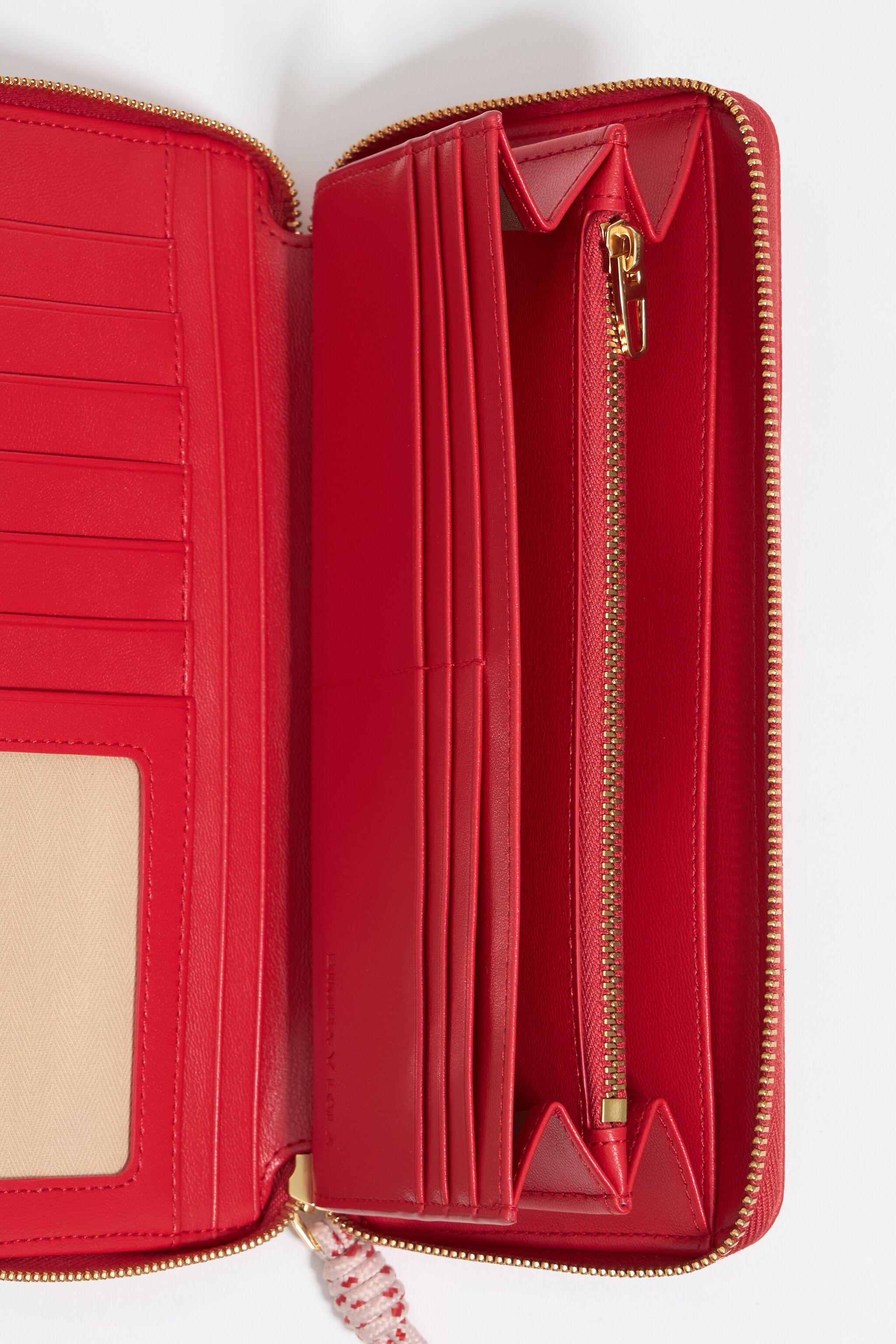 Poppy red leather wallet