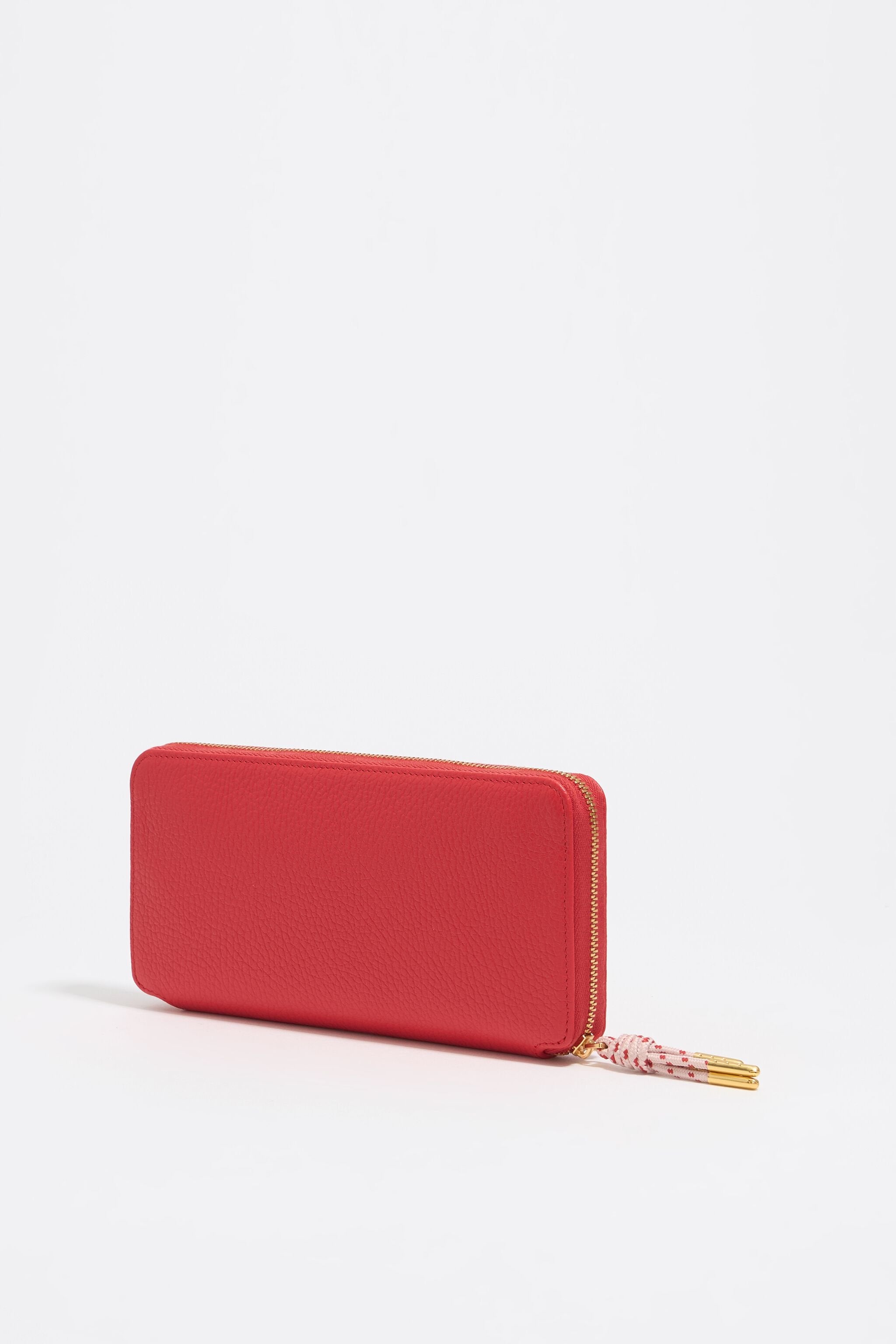 Poppy red leather wallet