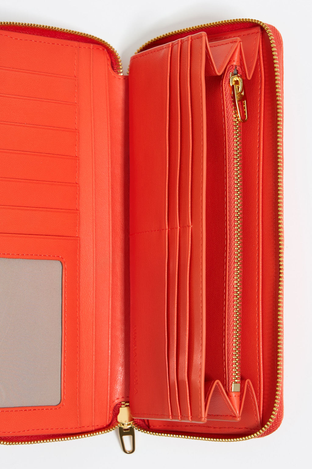 Coral leather wallet