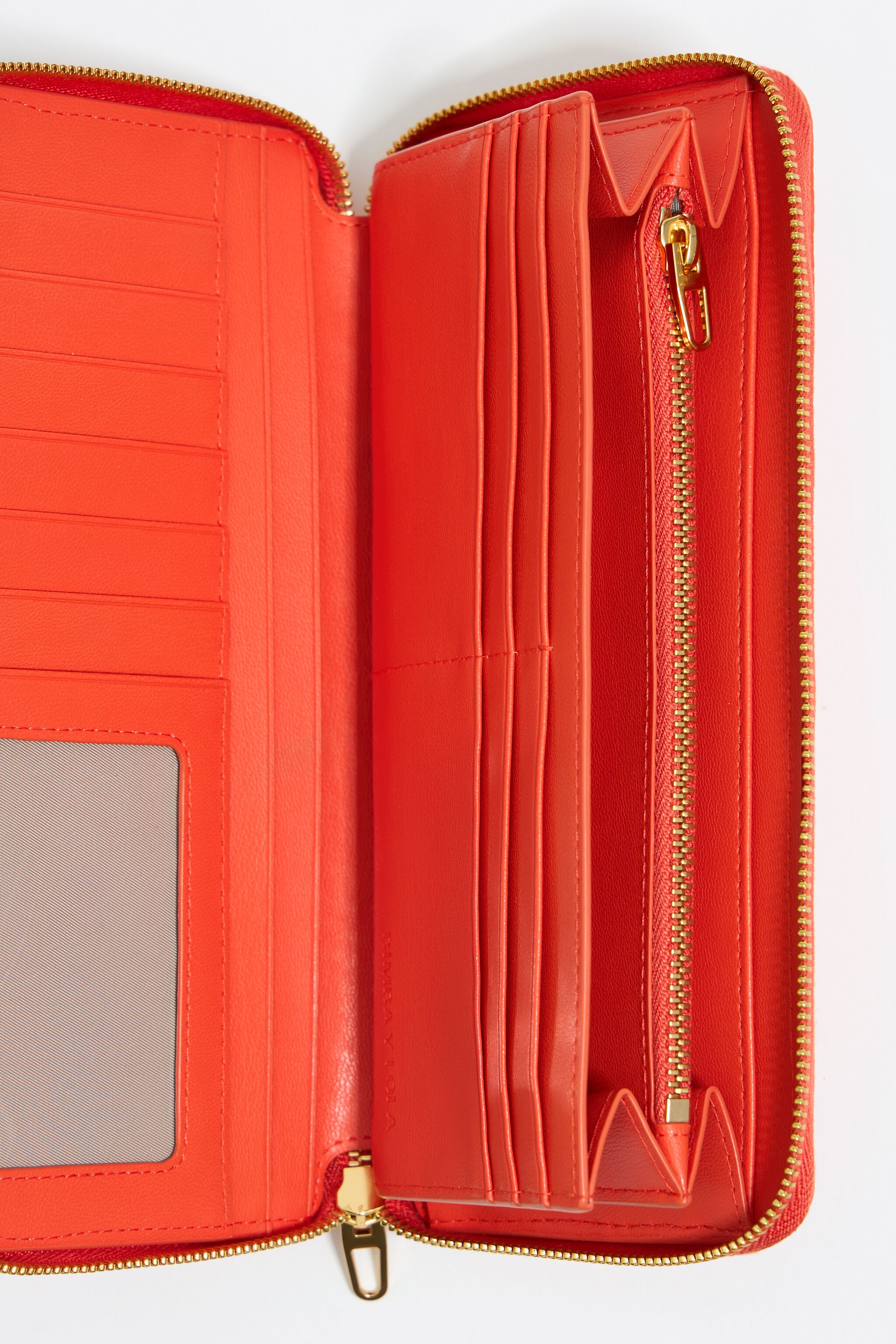 Coral leather wallet