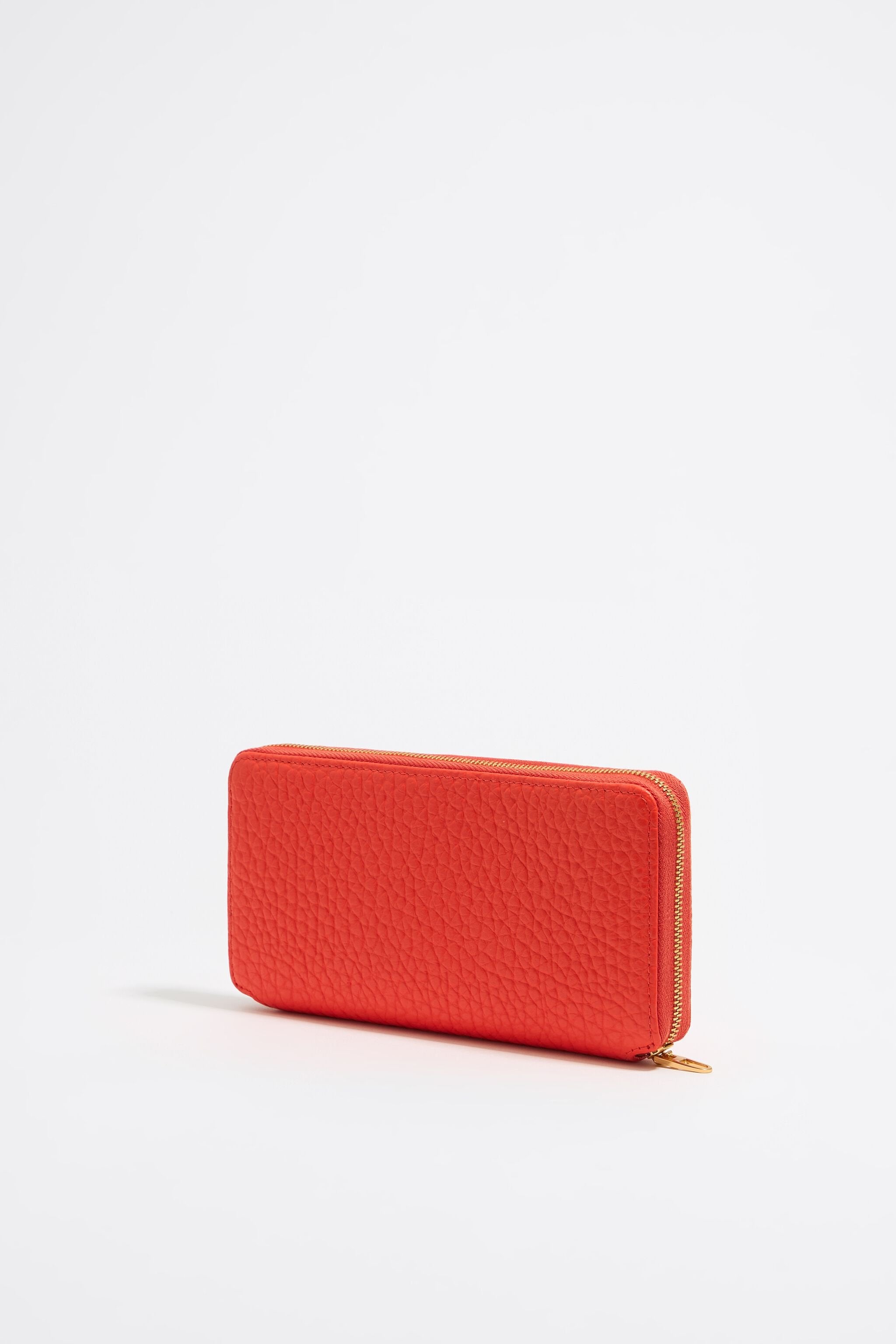 Coral leather wallet
