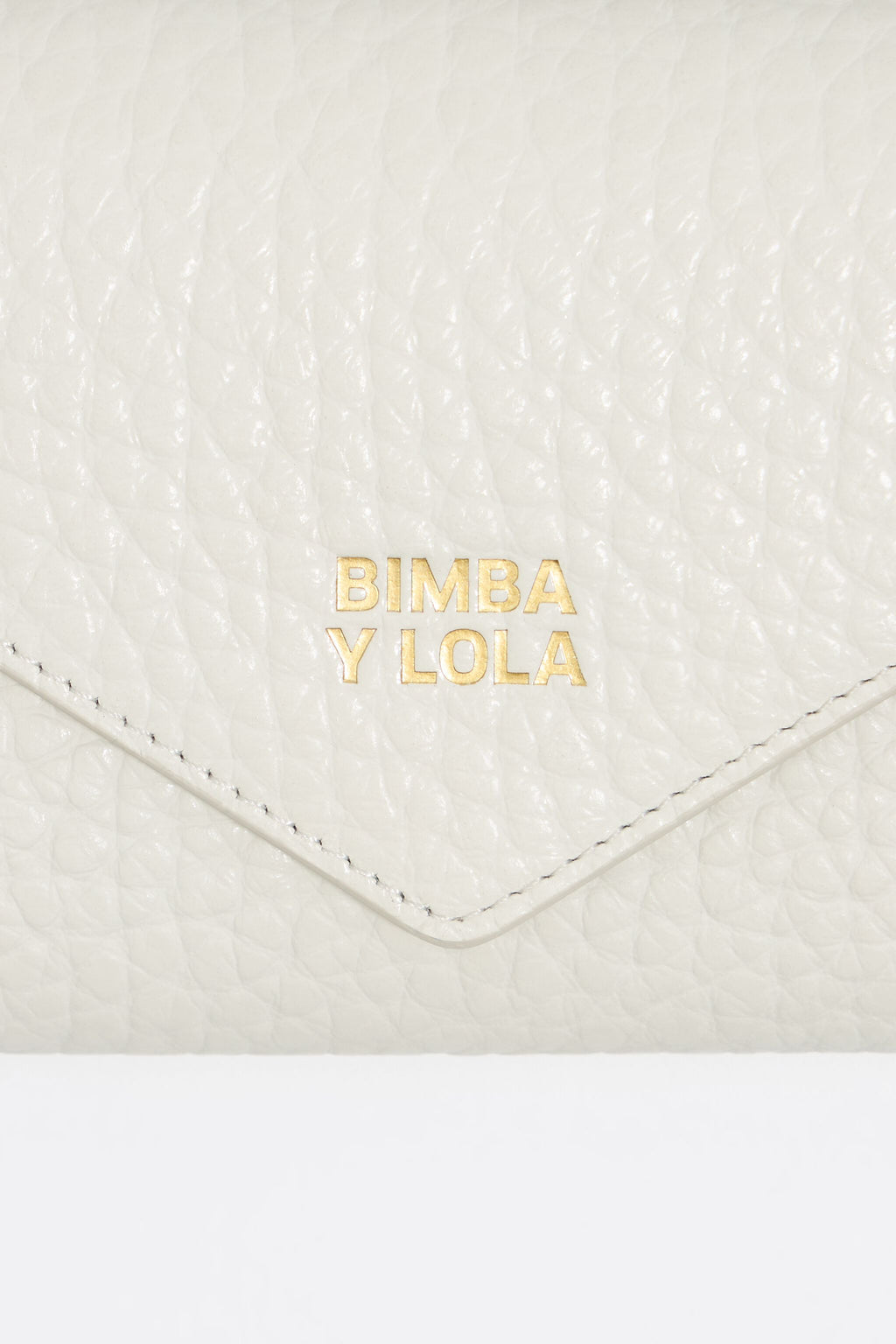 Off-white leather continental wallet