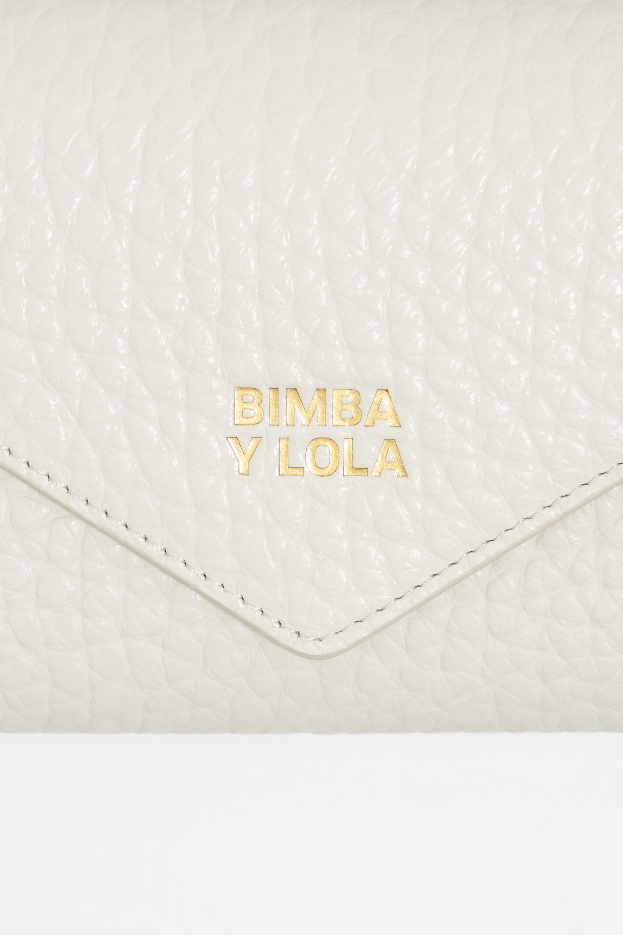 Off-white leather continental wallet