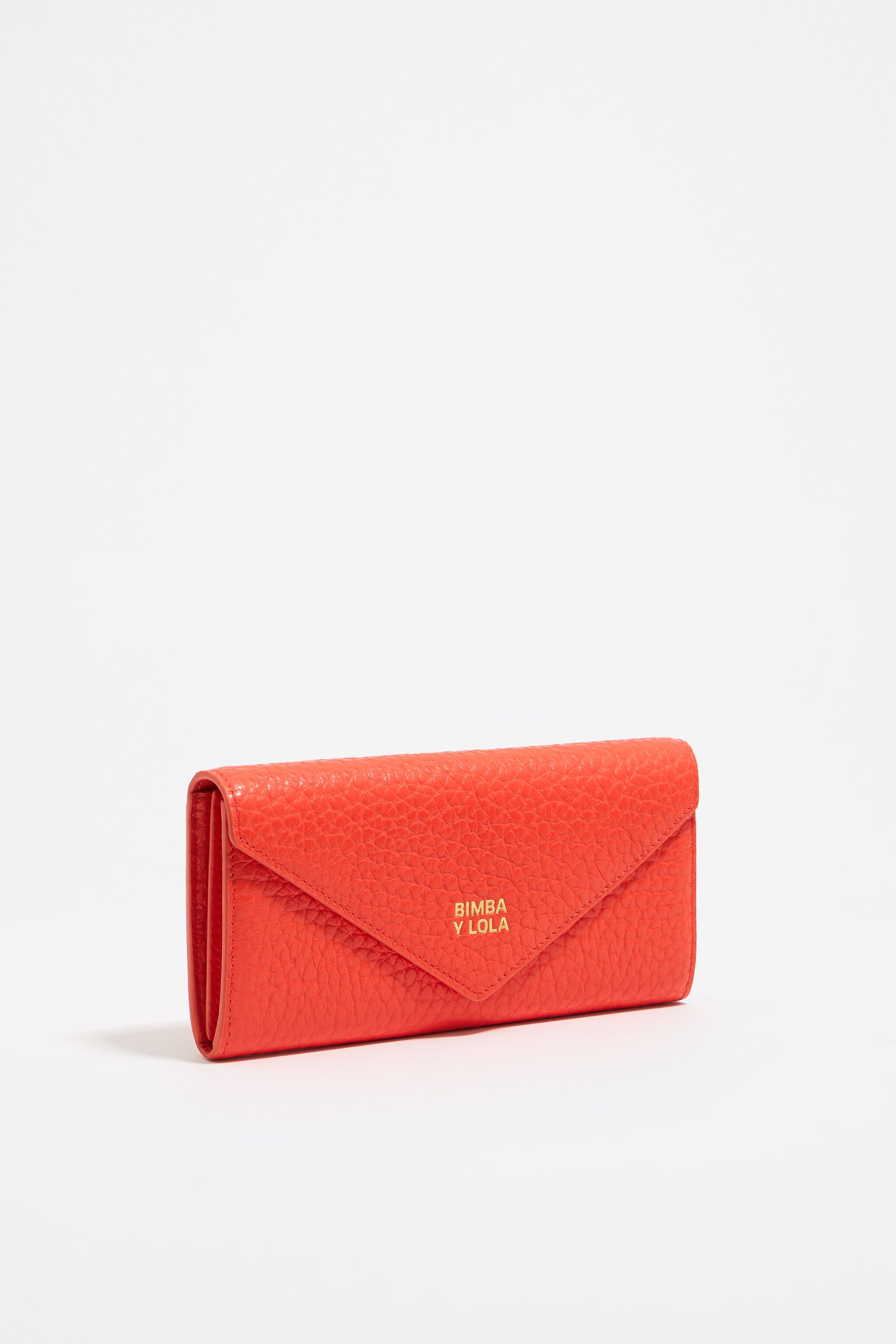 Coral leather continental wallet