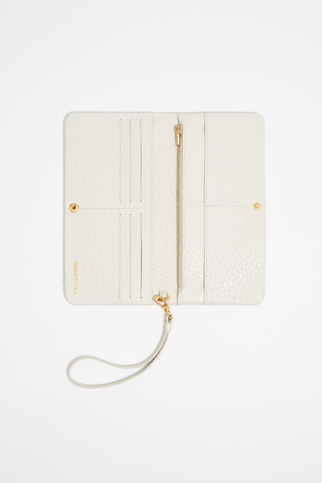 Off-white leather wallet