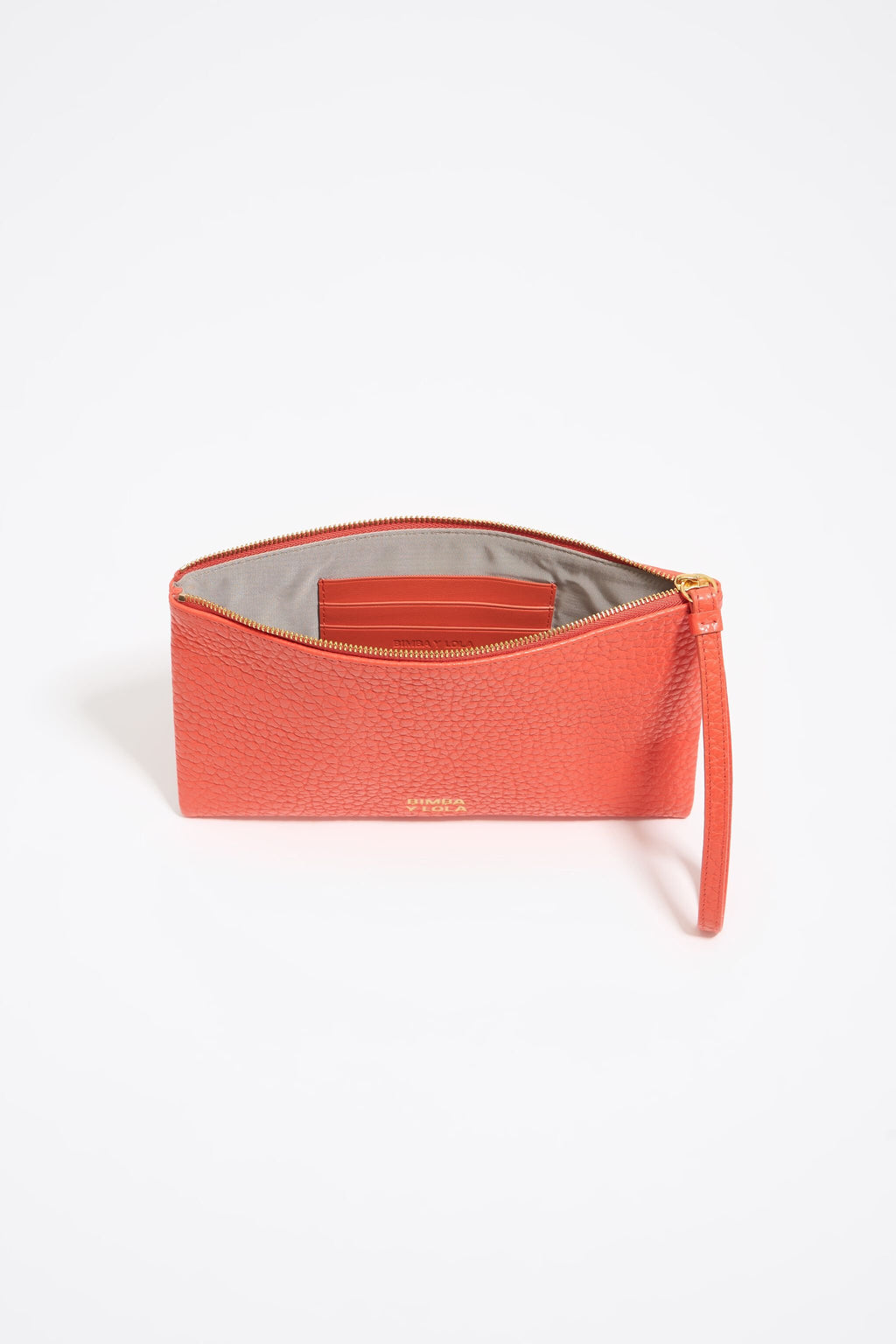 Coral leather make-up case