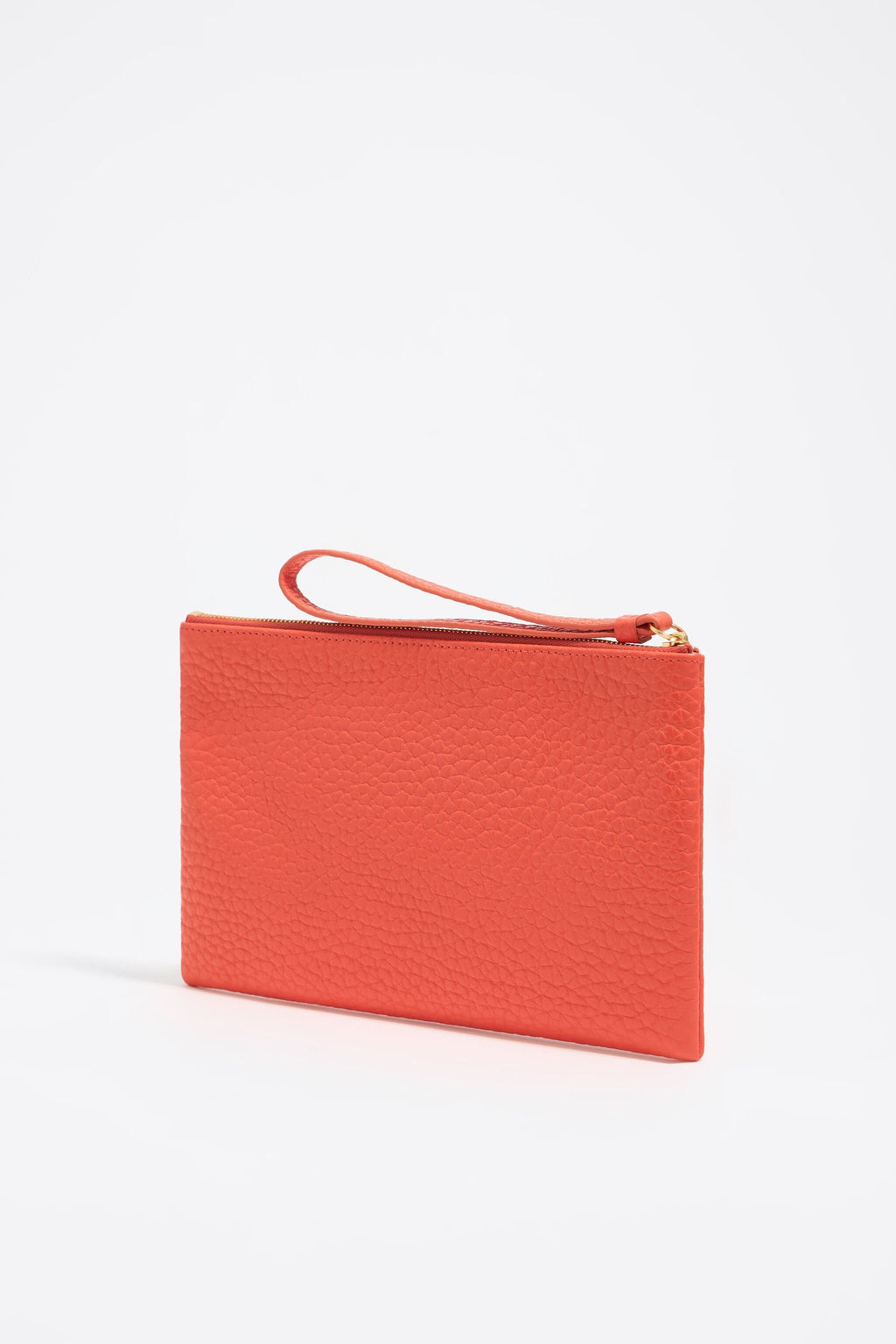 Coral leather make-up case
