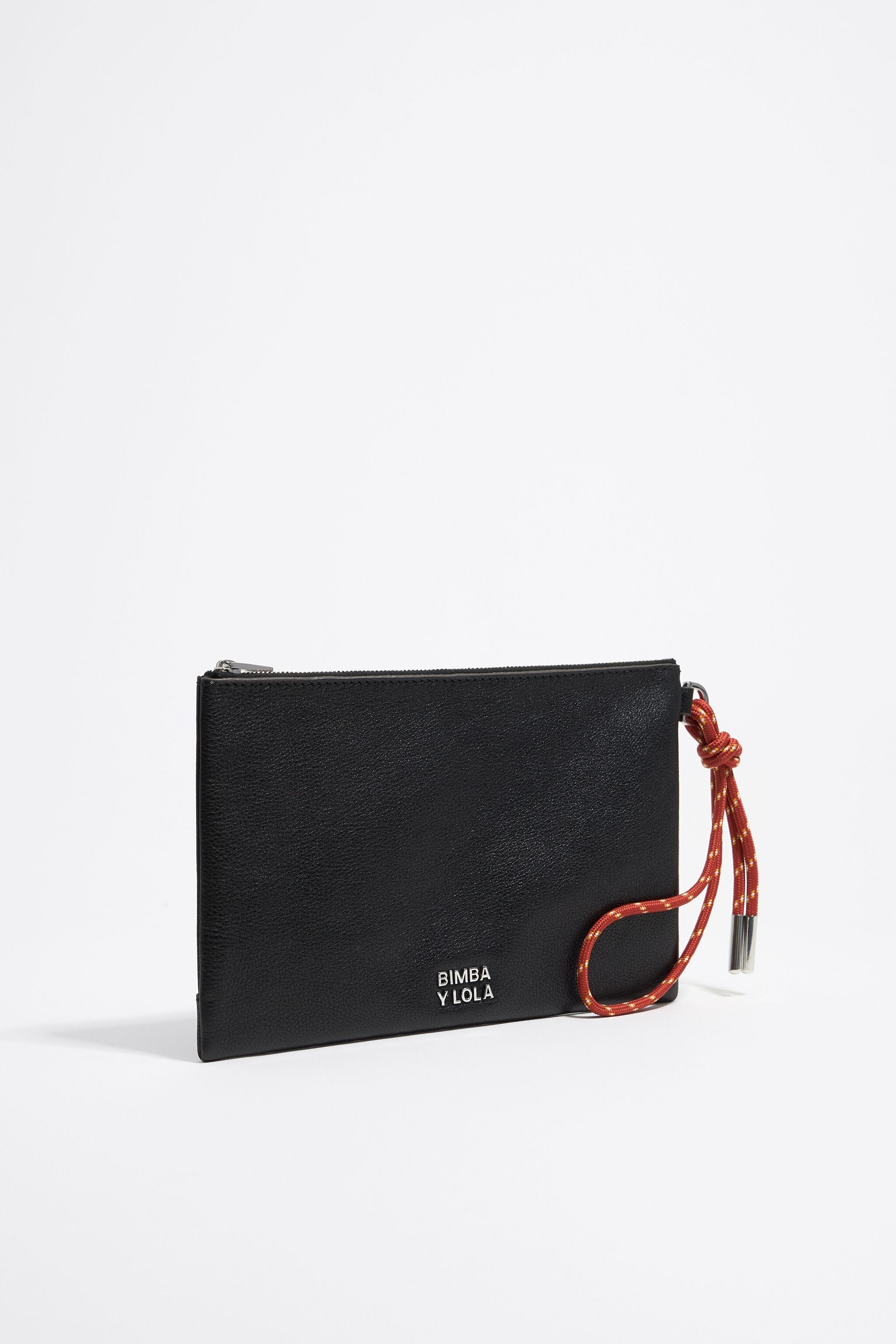 Black leather make-up case