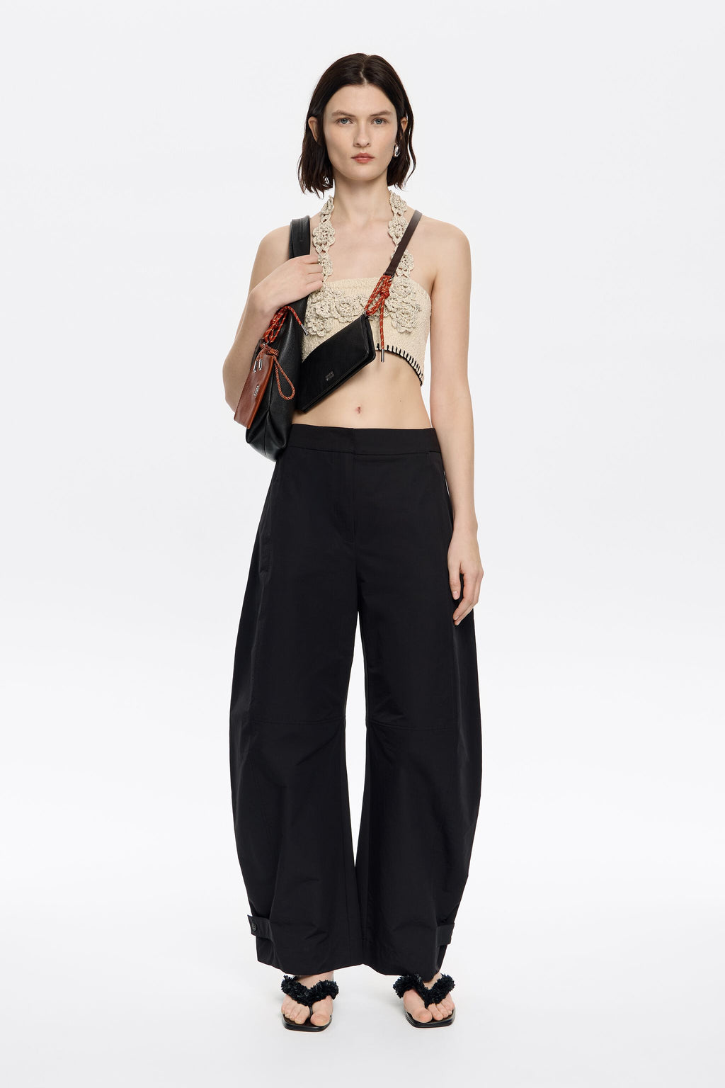 Black leather mini bag