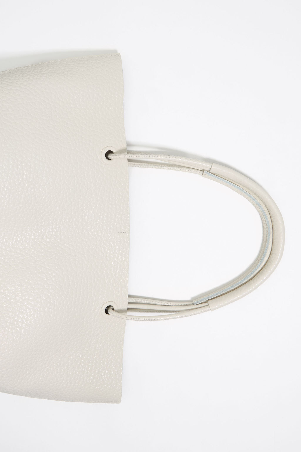 Medium off-white leather shopper bag