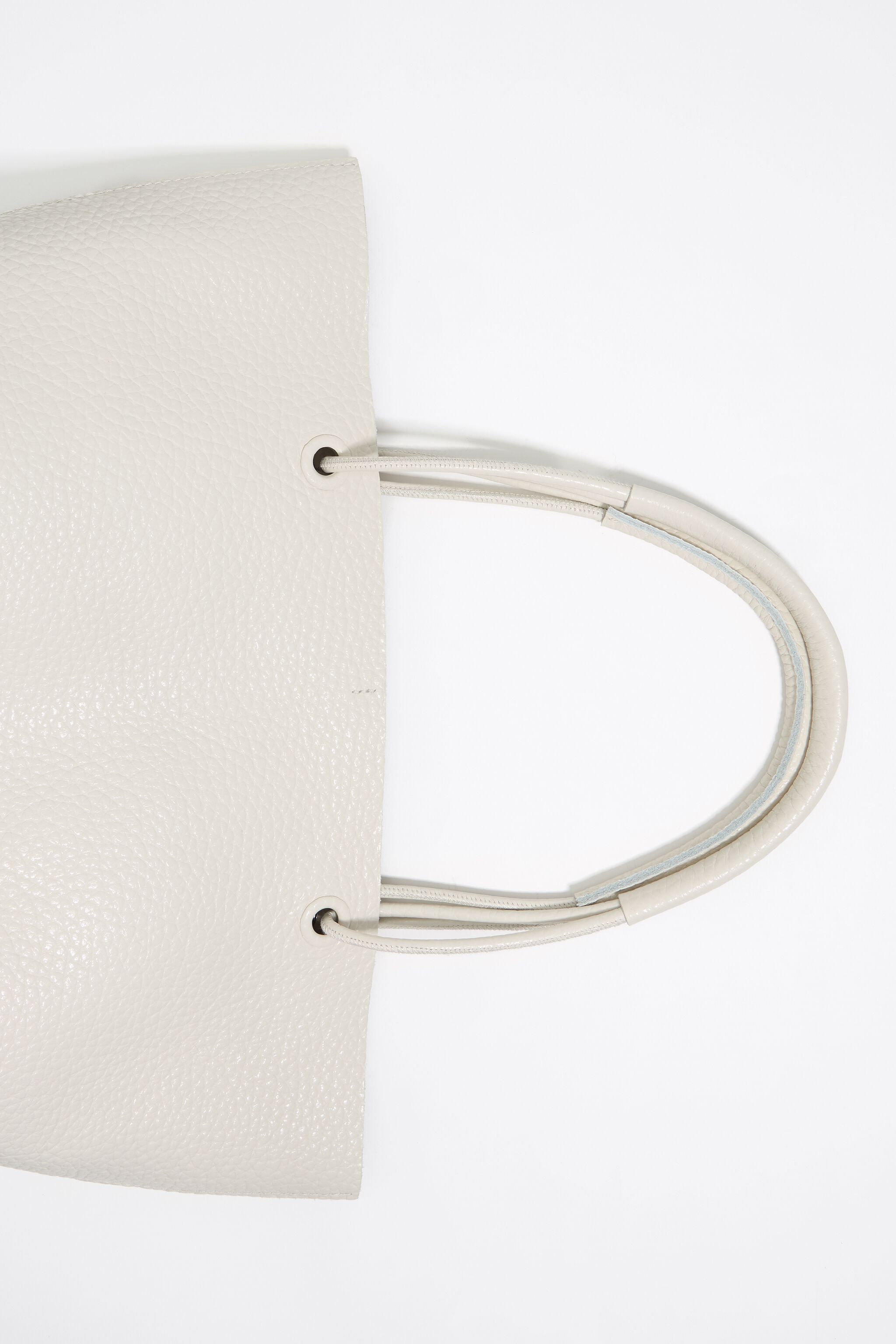 Medium off-white leather shopper bag