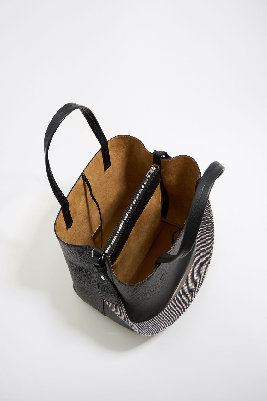 Large black leather Chihuahua bag