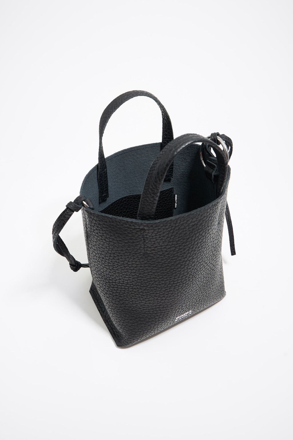 Medium black leather bag