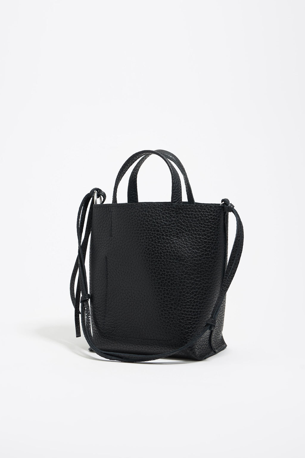 Medium black leather bag