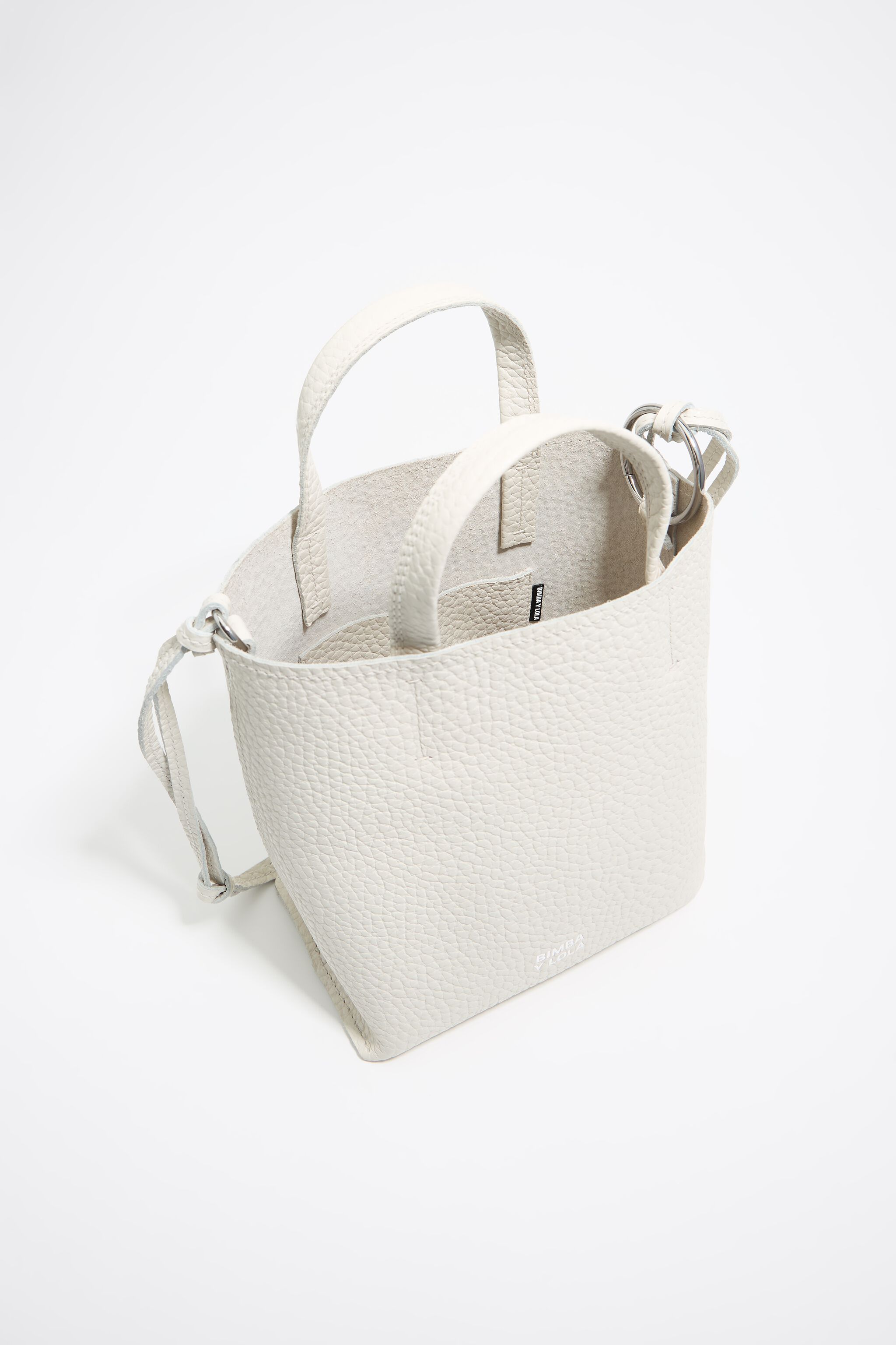 Medium off-white leather bag