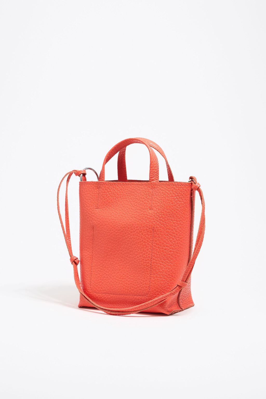Medium coral leather bag