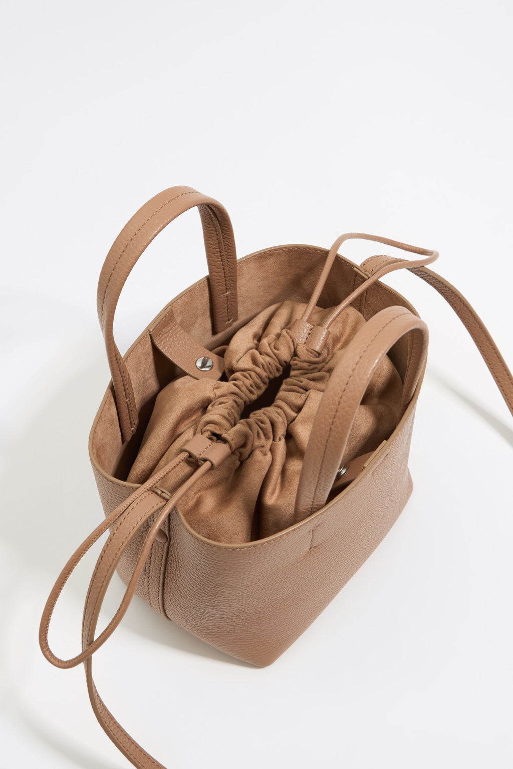 Mini light brown leather Chihuahua bag