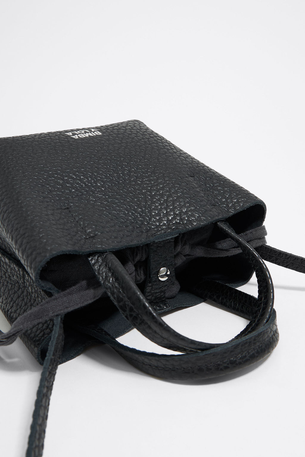 Mini black leather Chihuahua bag