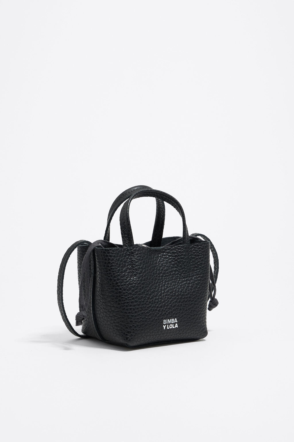 Mini black leather Chihuahua bag