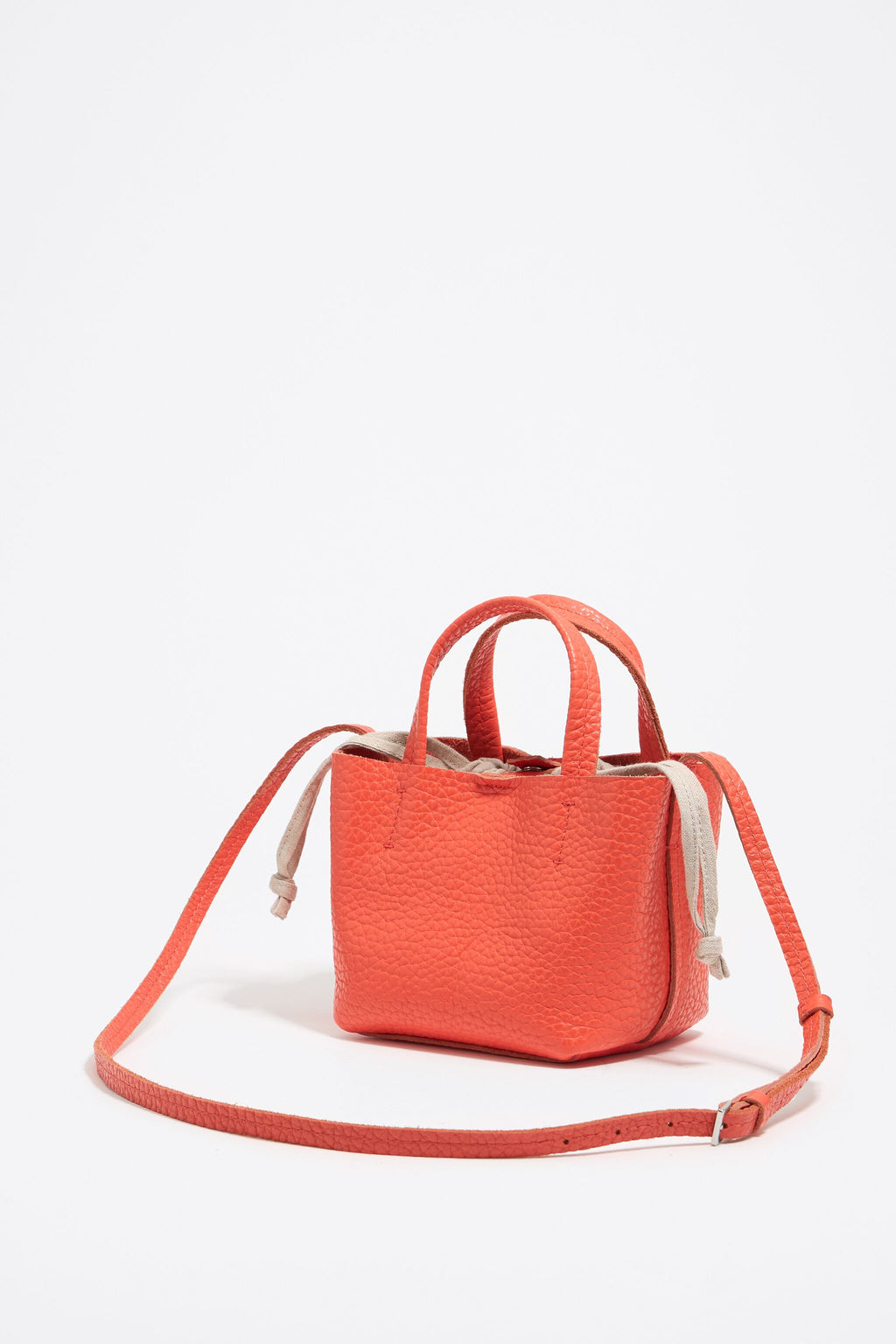 Mini coral leather Chihuahua bag