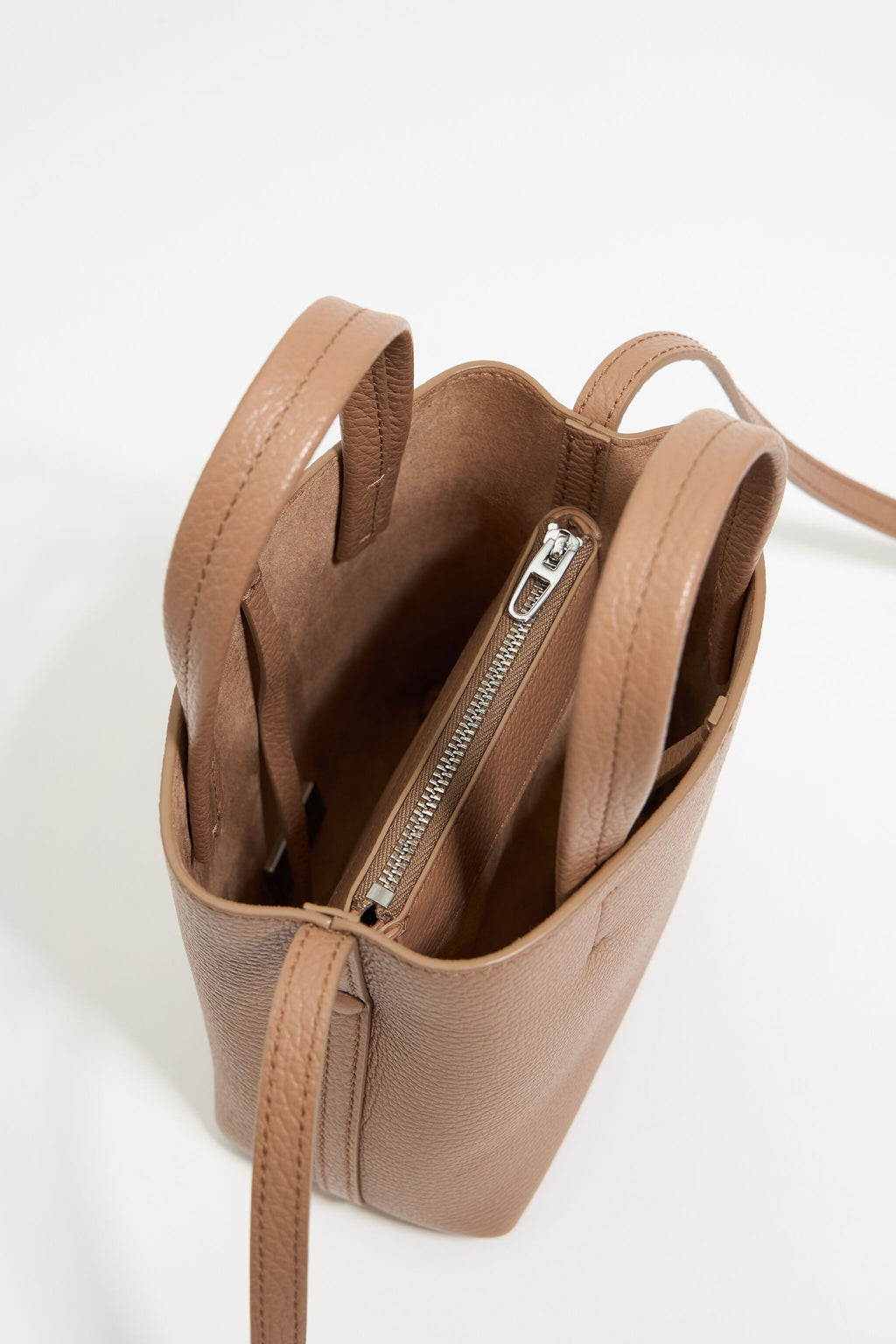 Mini light brown leather Chihuahua bag